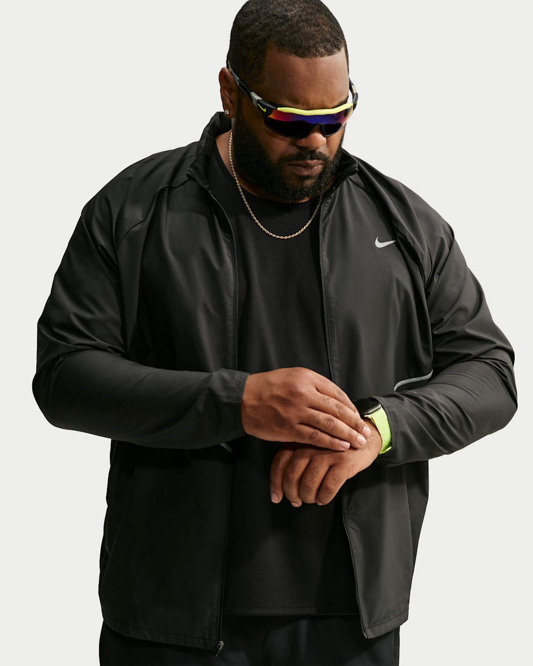 Nike Miler UV Repel Running Jacket Siyah