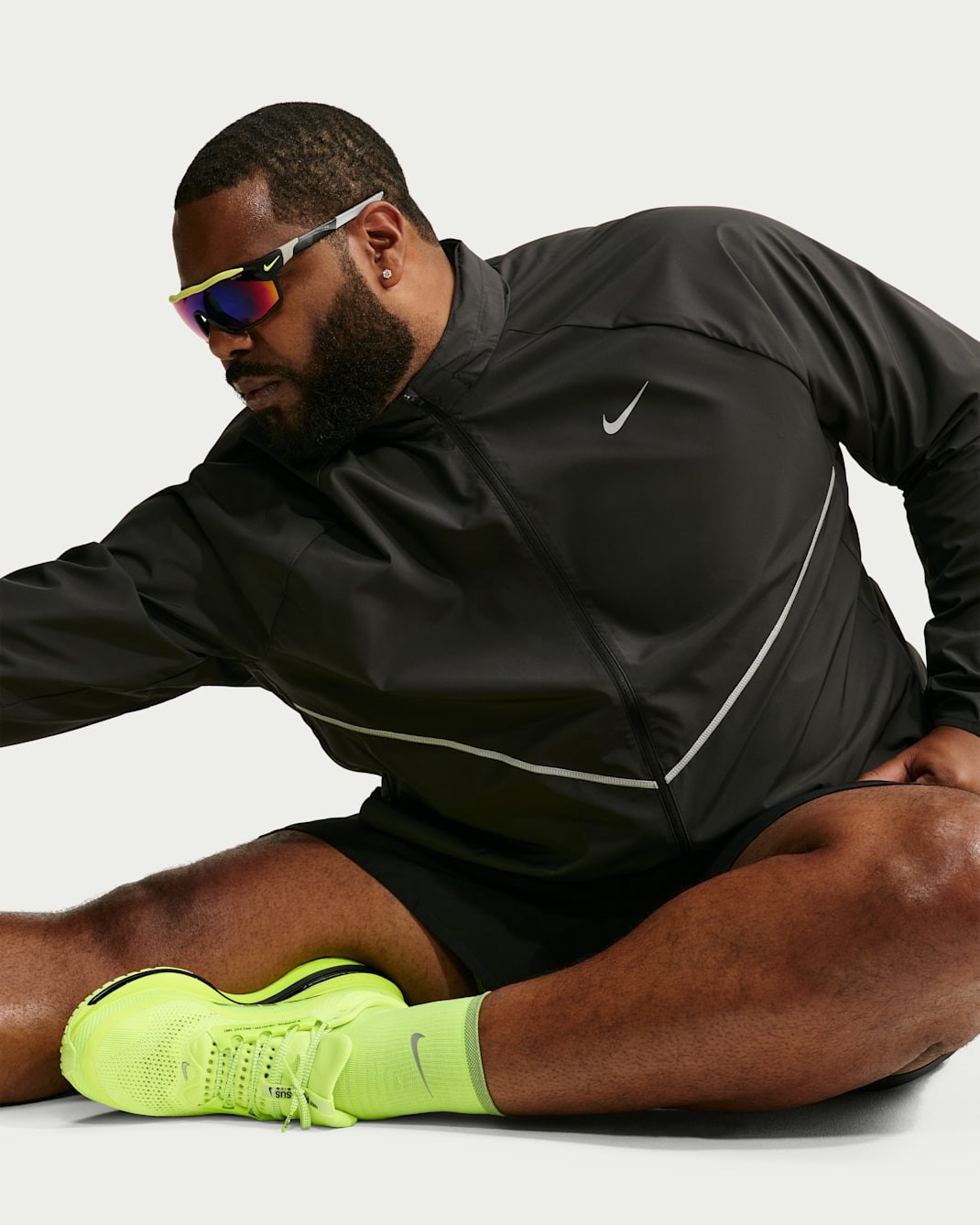 Nike Miler UV Repel Running Jacket Siyah