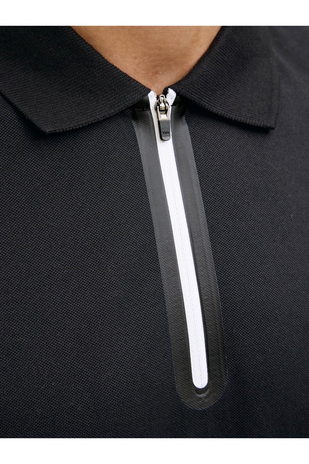 JCOFUSION PIQUE POLO SS SN Black