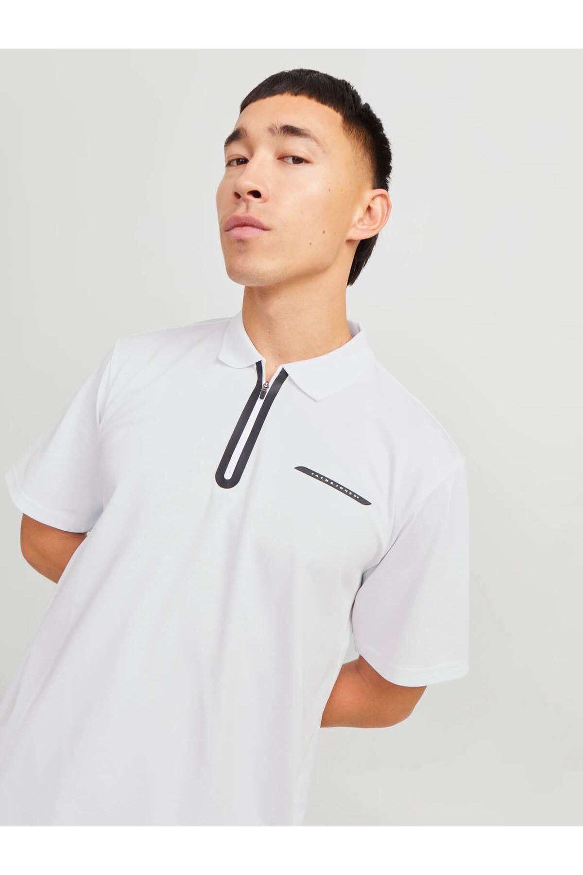 JCOFUSION PIQUE POLO SS SN Bright White
