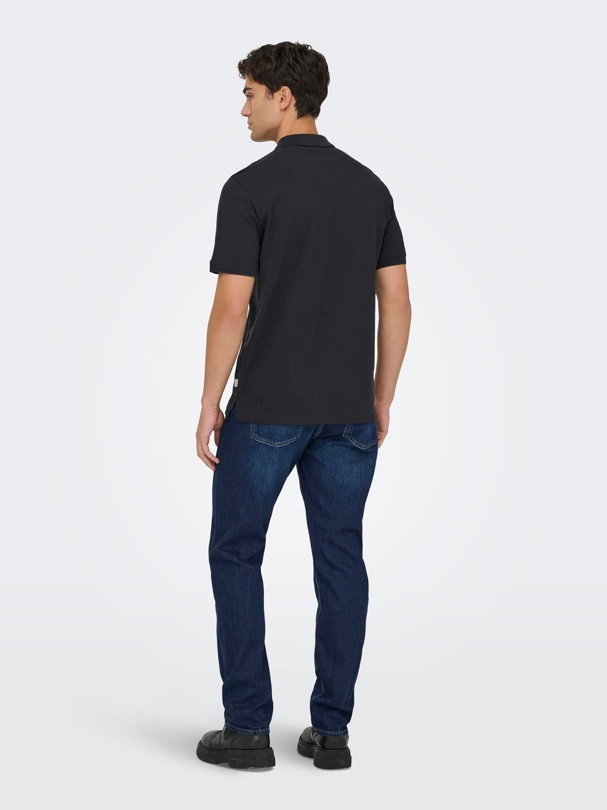 ONSDAWSON REG SS POLO SHIRT VD Jet Black