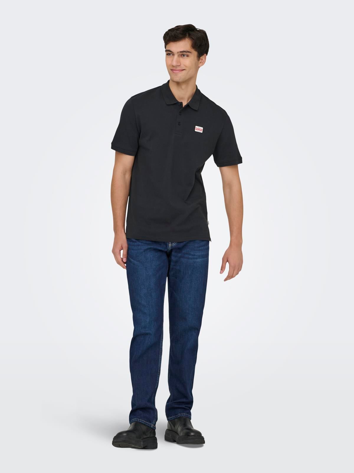 ONSDAWSON REG SS POLO SHIRT VD Jet Black