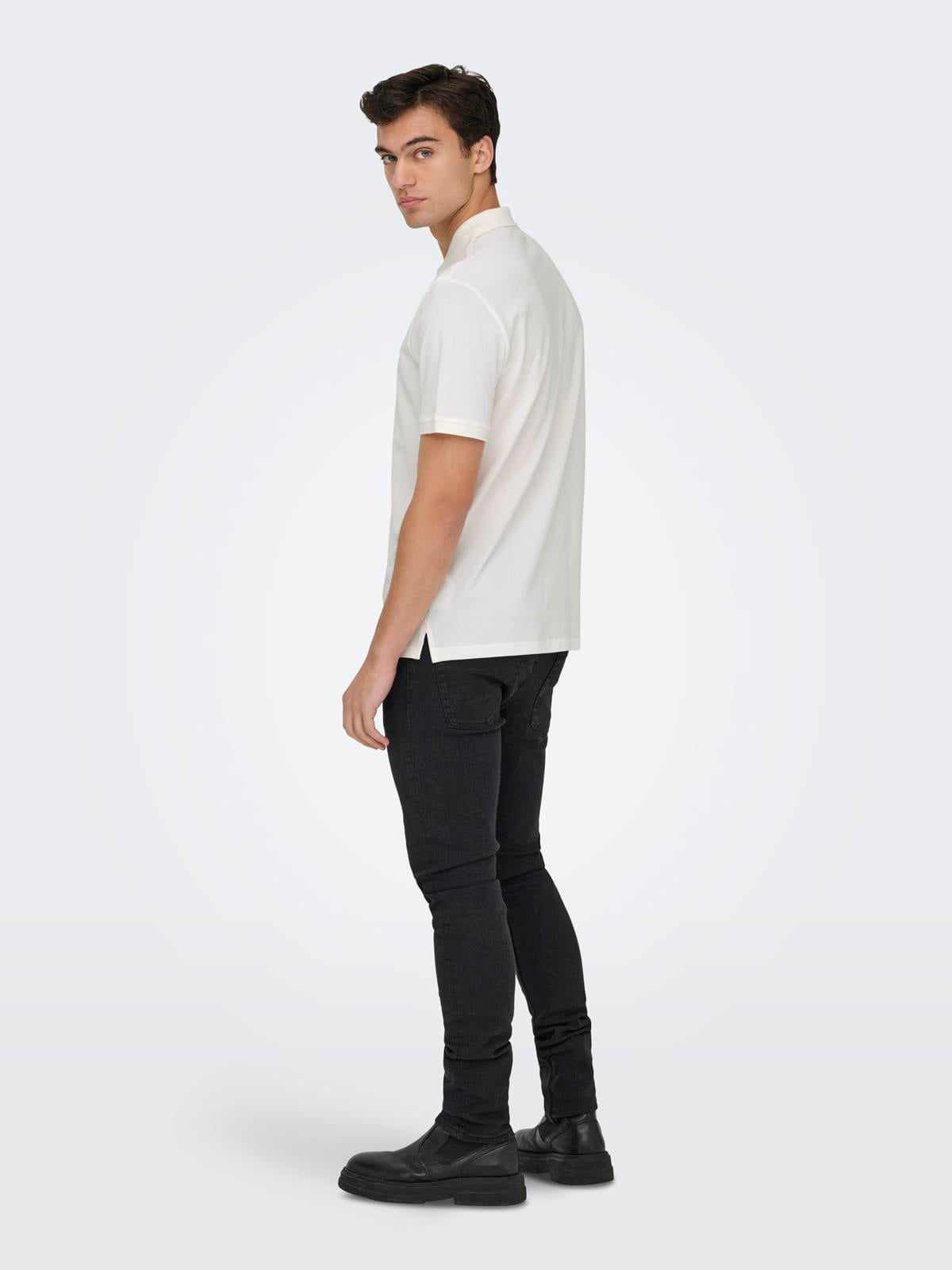 ONSDAWSON REG SS POLO SHIRT VD Cloud Dancer