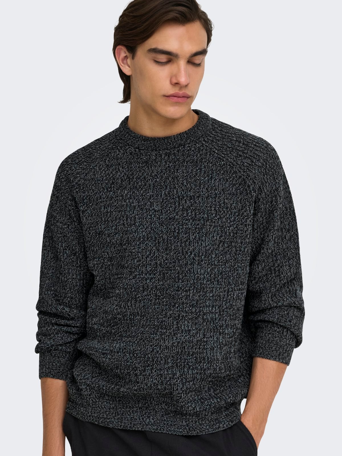 ONSJOIN RLX LS RAGLAN KNIT Black