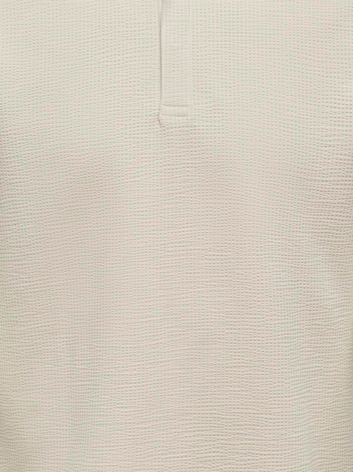 ONSKIAN LIFE REG SEERSUCKER SS POLO Silver Lining