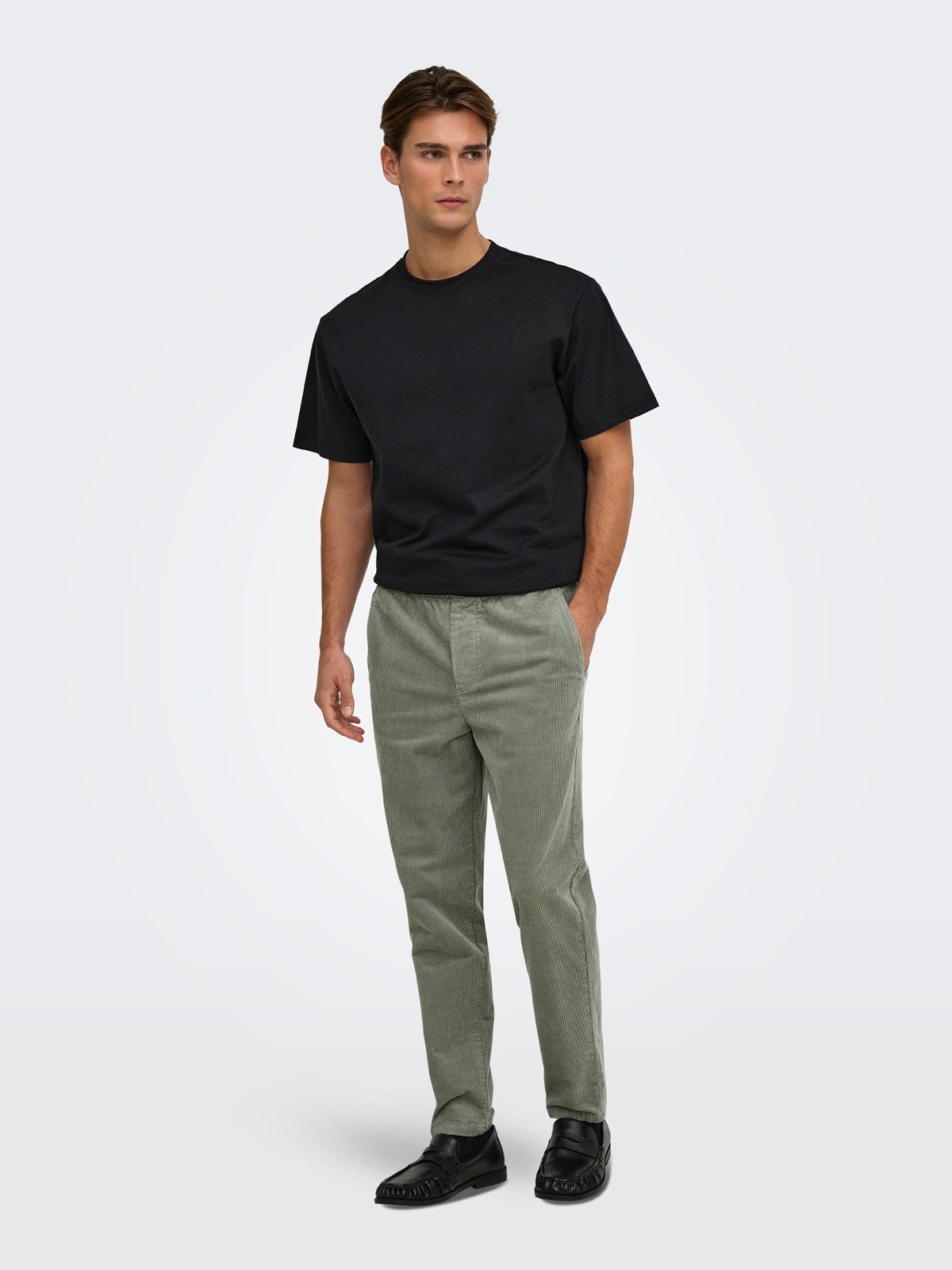 ONSLINUS TAP CORDUROY 0185 PANT NOOS Castor Gray