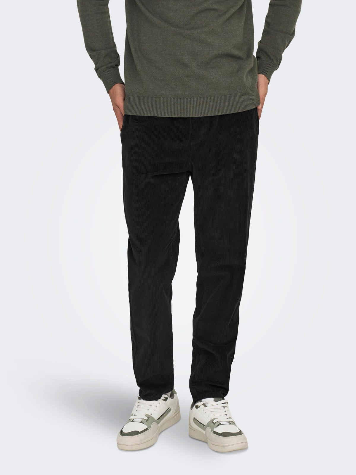 ONSLINUS TAP CORDUROY 0185 PANT NOOS Black