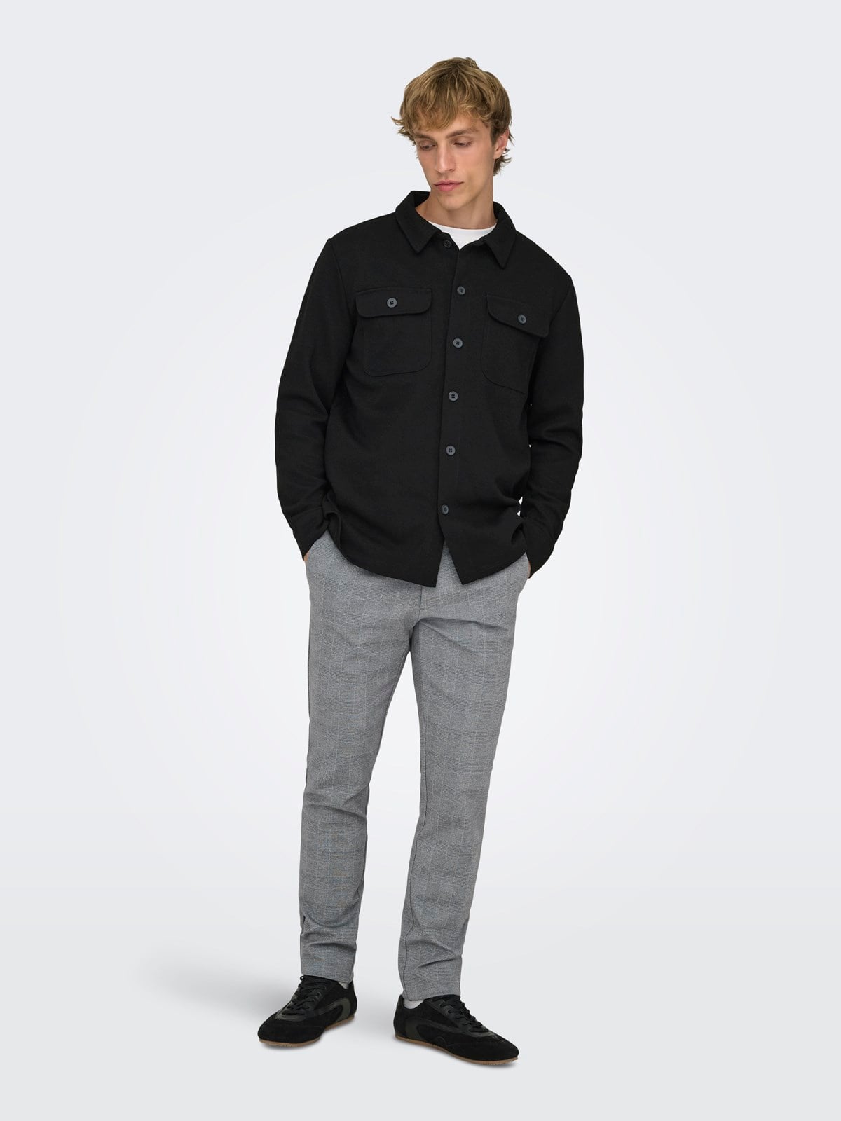 ONSMARK SLIM CHECK PANTS 9887 NOOS Limestone