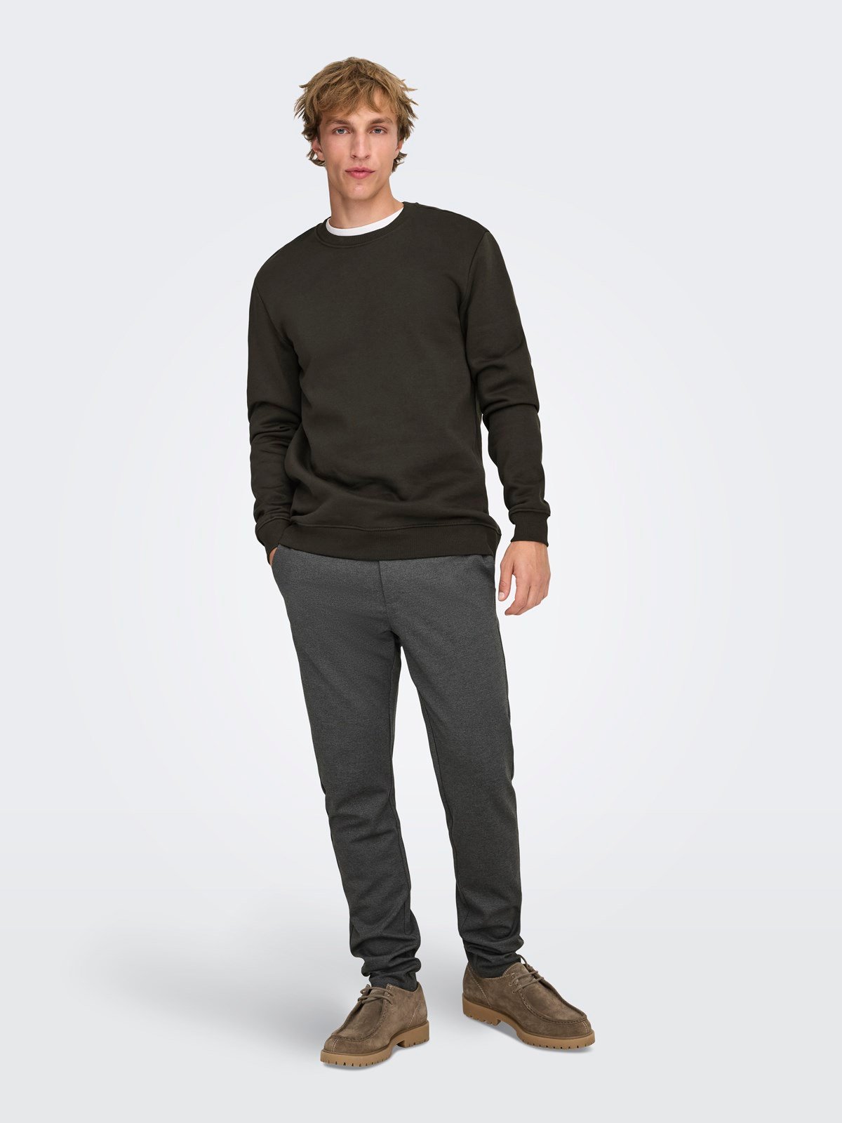 ONSMARK SLIM HERRINGBONE 2911 PANT NOOS Black