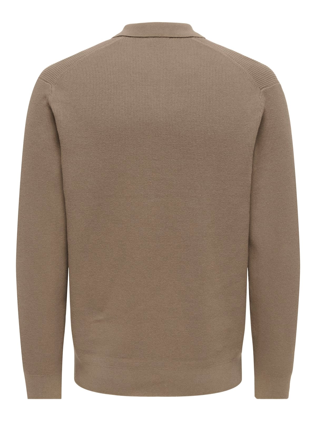 ONSPHIL REG 12 HALF ZIP POLO KNIT Desert Taupe