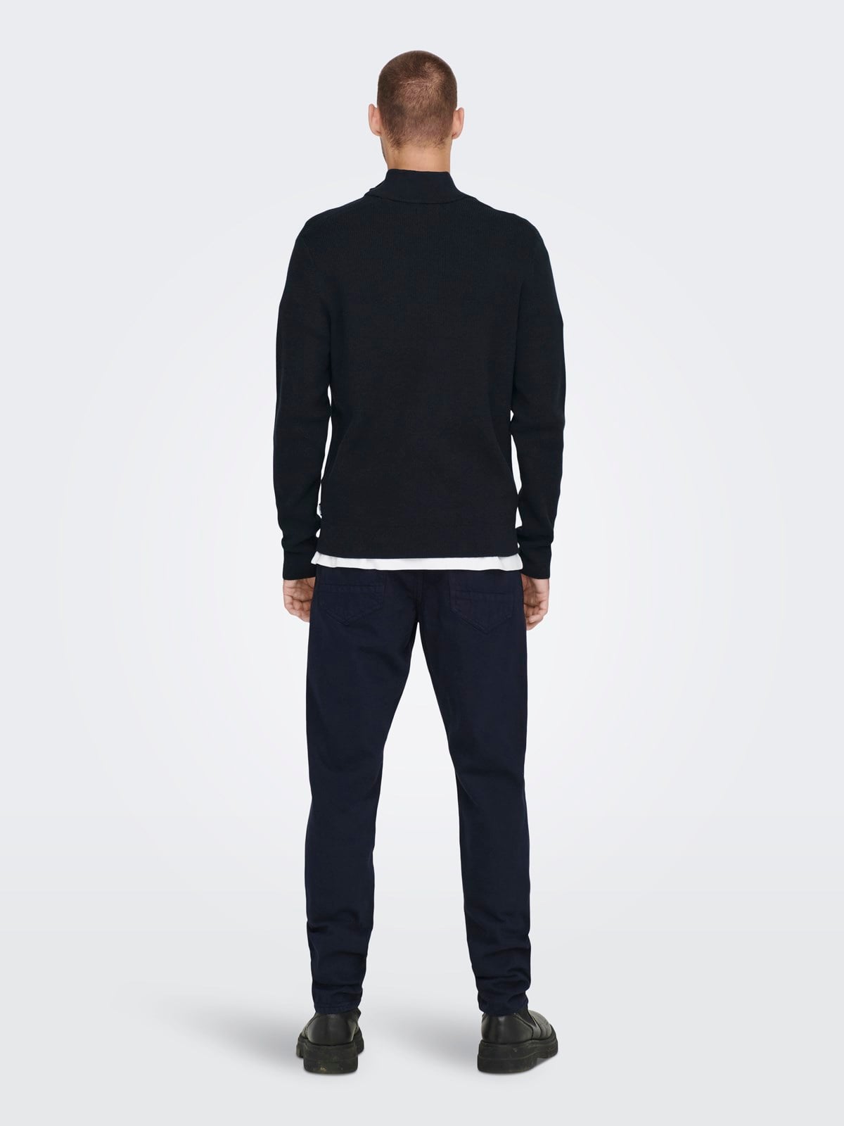 ONSPHIL REG 12 STRUC HALF ZIP KNIT NOOS DARK NAVY