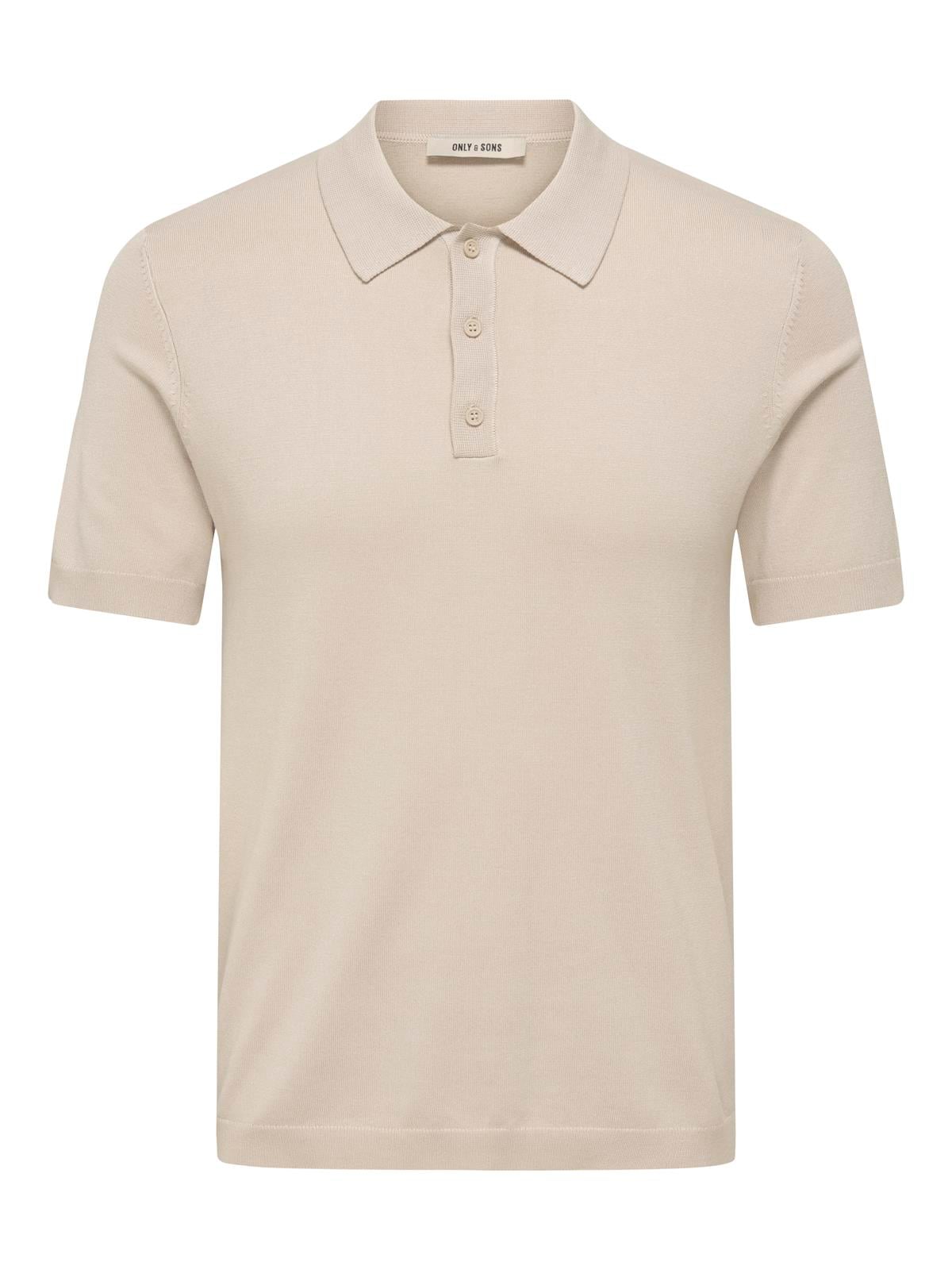 ONSWYLER REG 14 SS POLO KNIT NOOS Silver Lining