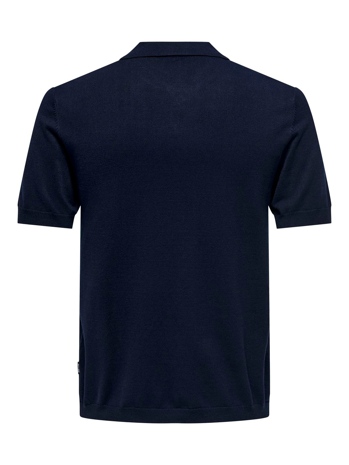 ONSWYLER REG 14 SS POLO KNIT NOOS DARK NAVY