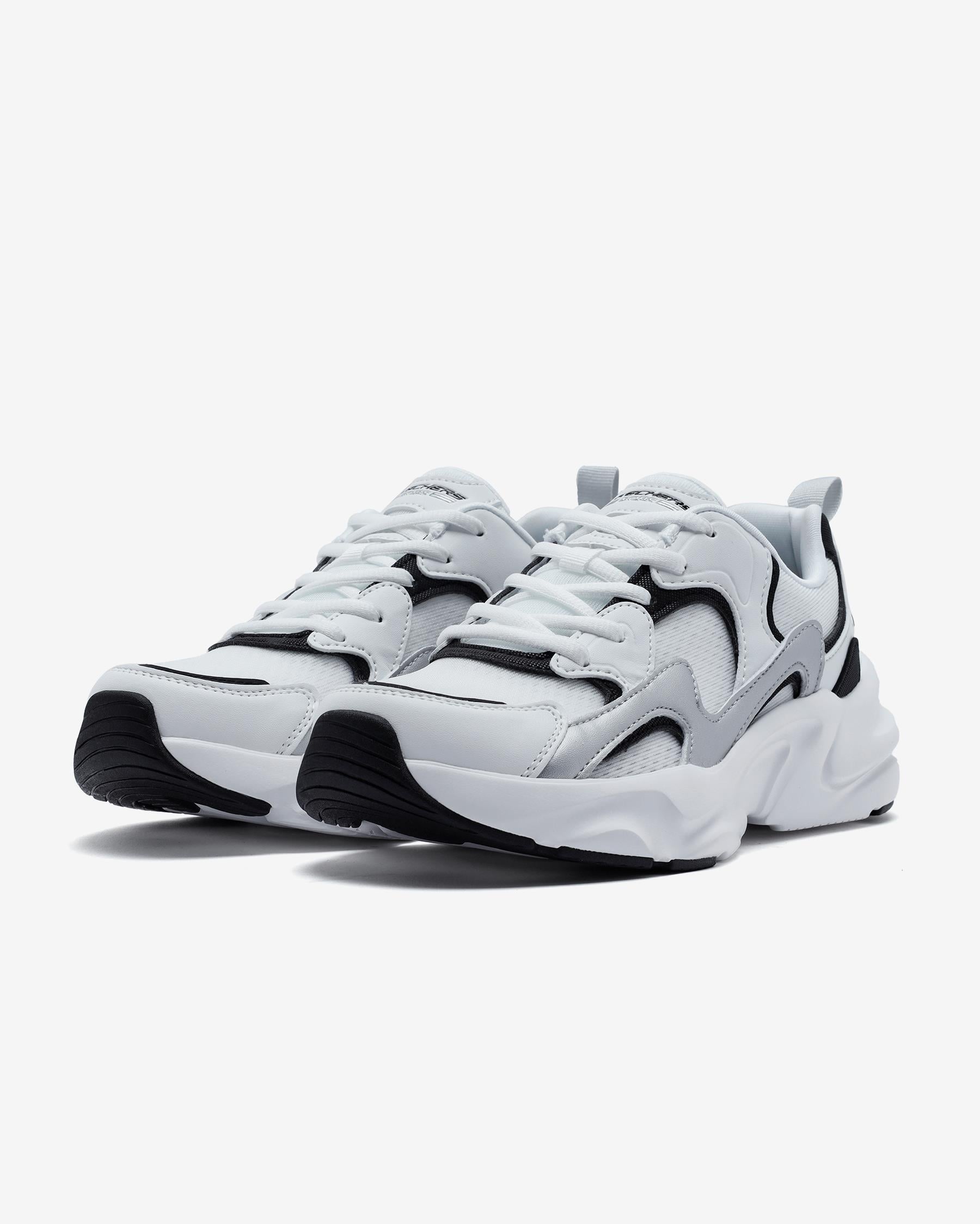 Skechers BOBS BAMİNA 2 - TİDES REVİTALİZED Beyaz/Siyah/Gümüş