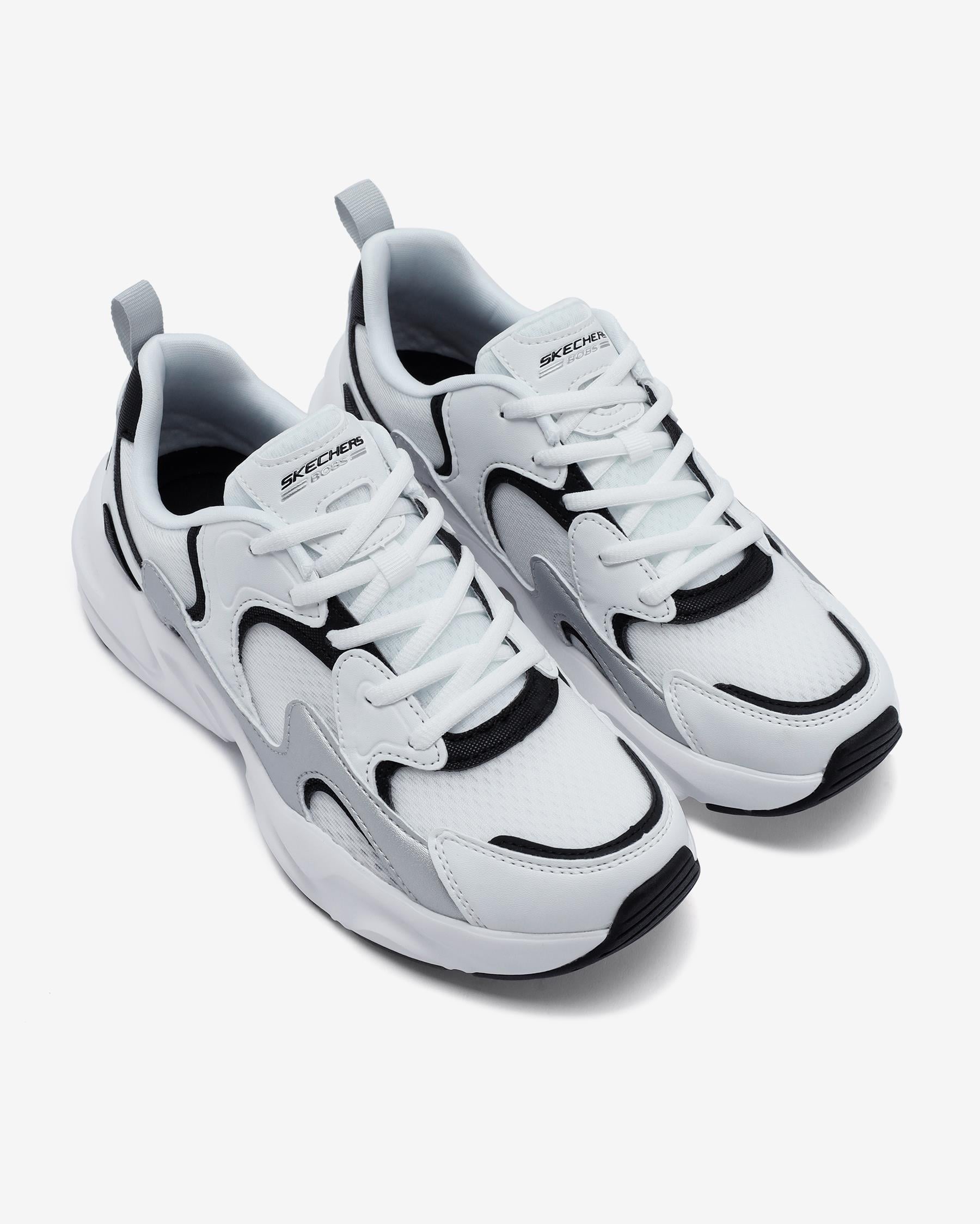 Skechers BOBS BAMİNA 2 - TİDES REVİTALİZED Beyaz/Siyah/Gümüş