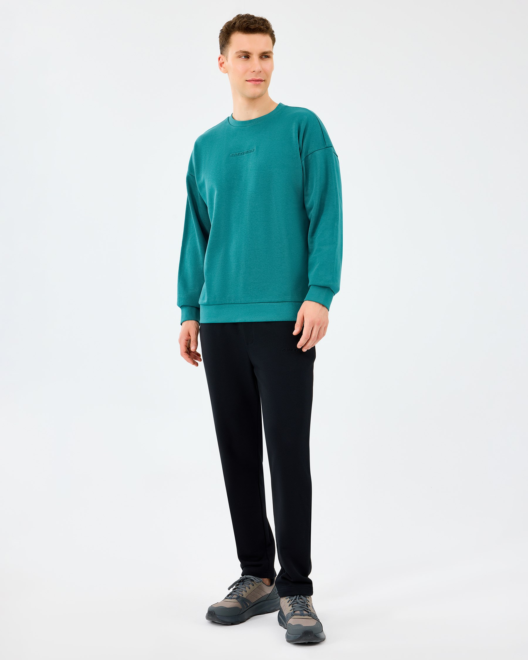 Skechers M Essential Crewneck Sweatshirt Petrol