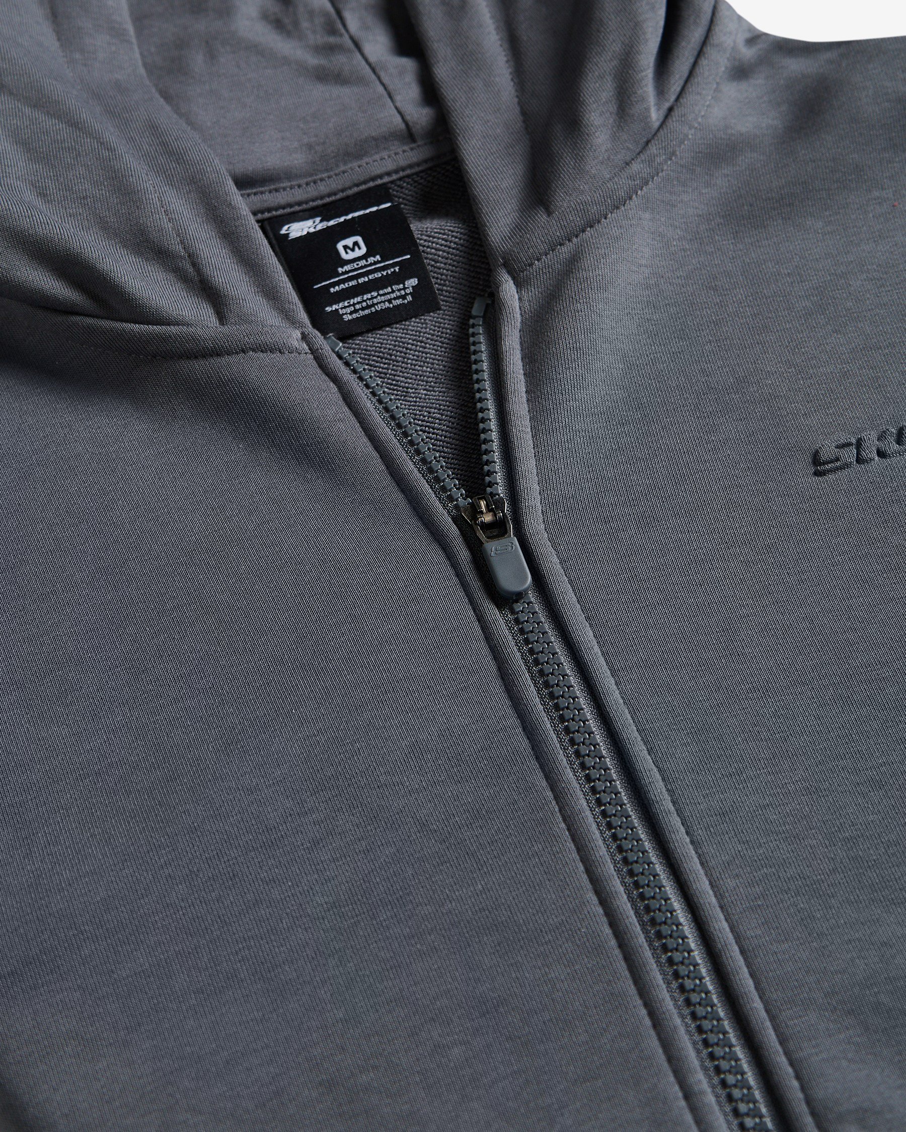 Skechers M Essential Full Zip Hoodie Sweatshirt Gray