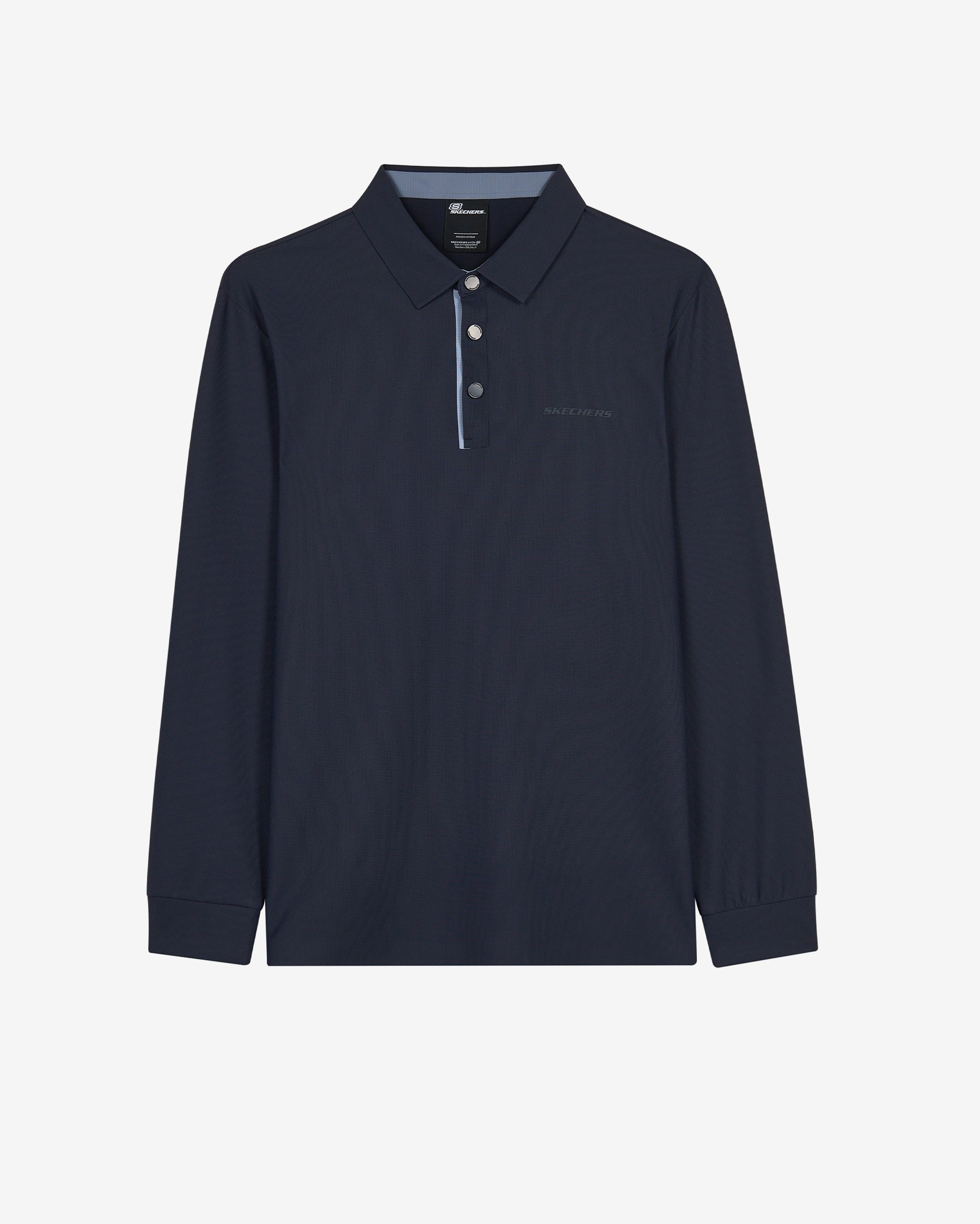 Skechers M Long Sleeve Waffle Polo Lacivert