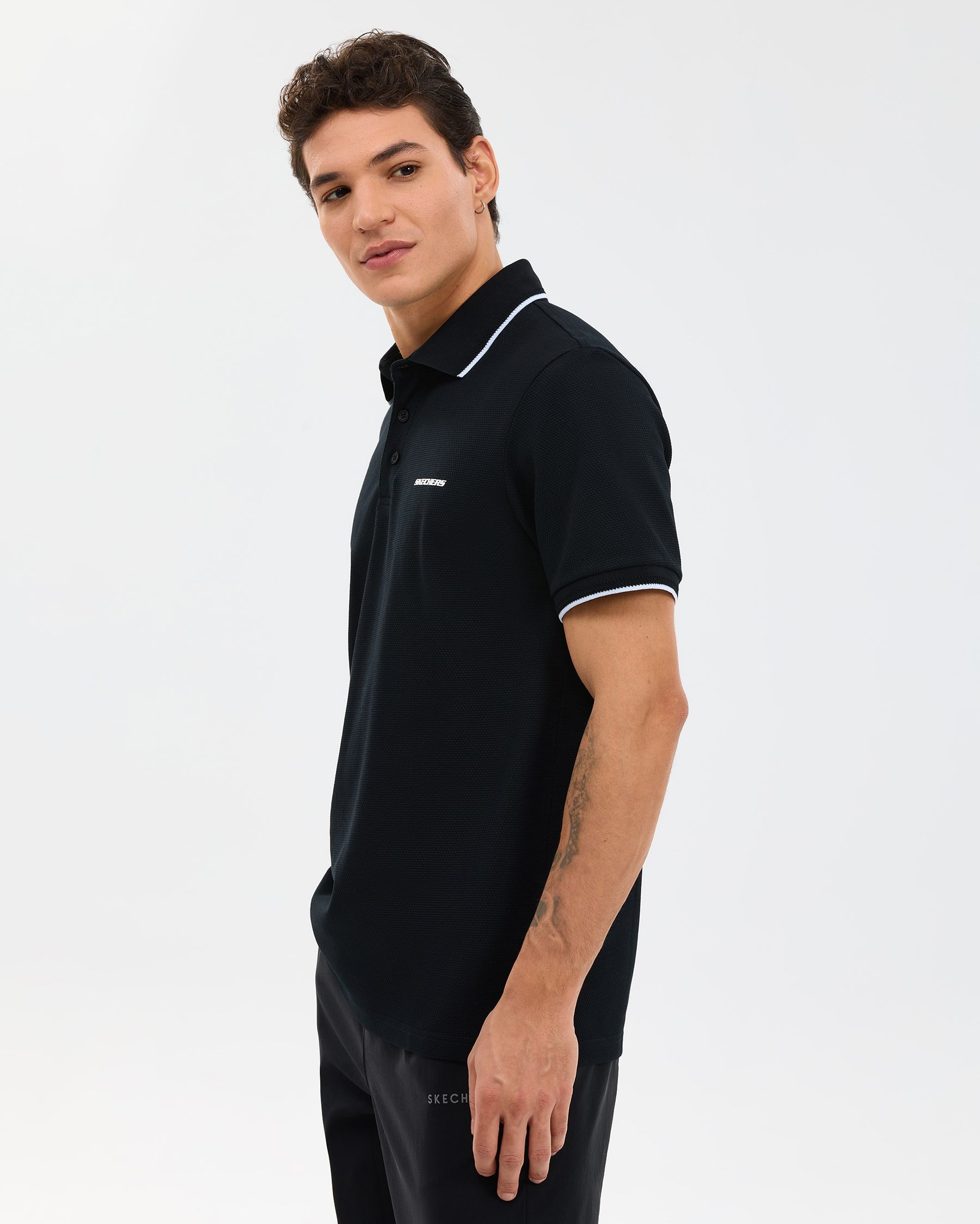 Skechers M Piping Detail polo Polo Black