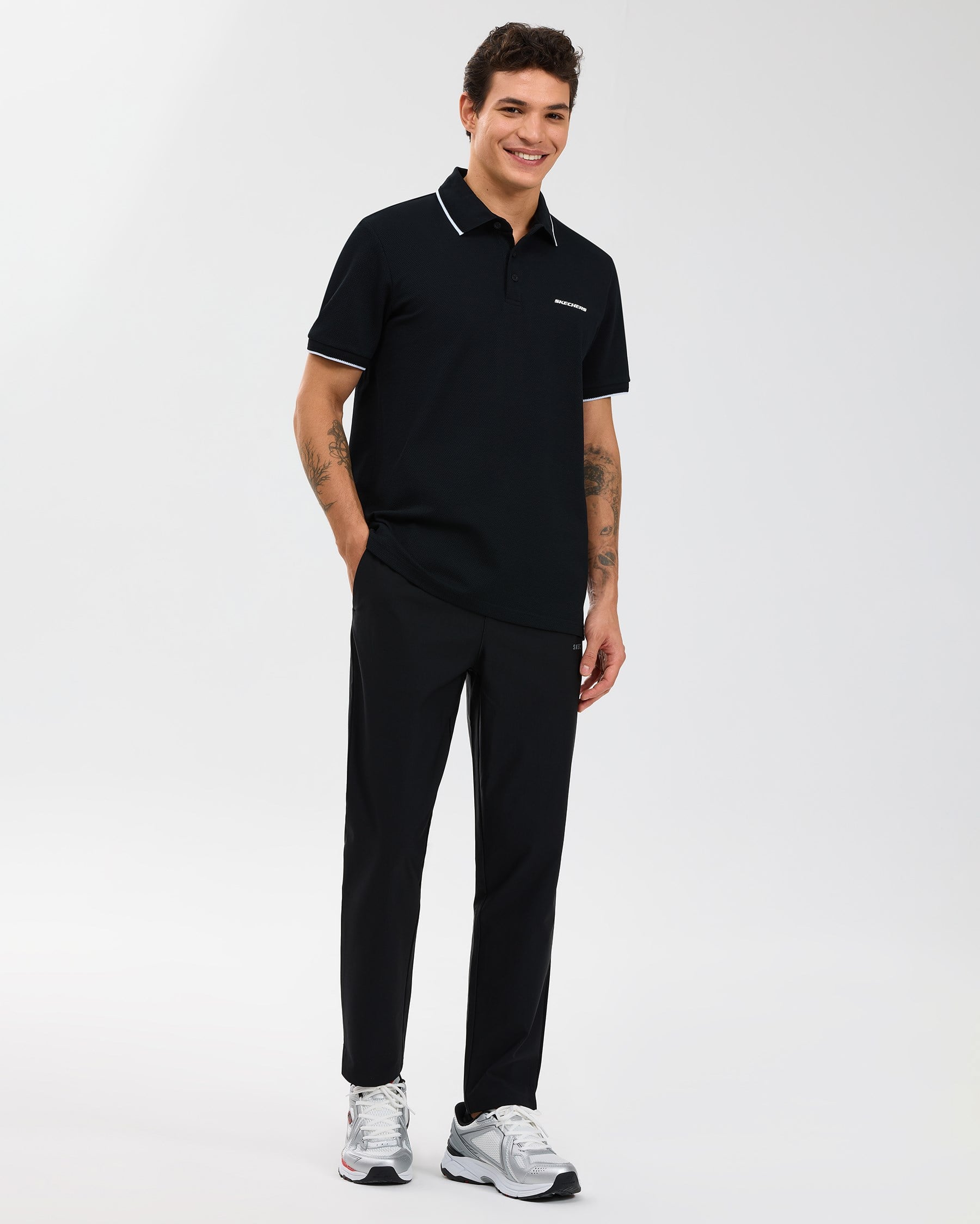 Skechers M Piping Detail polo Polo Black