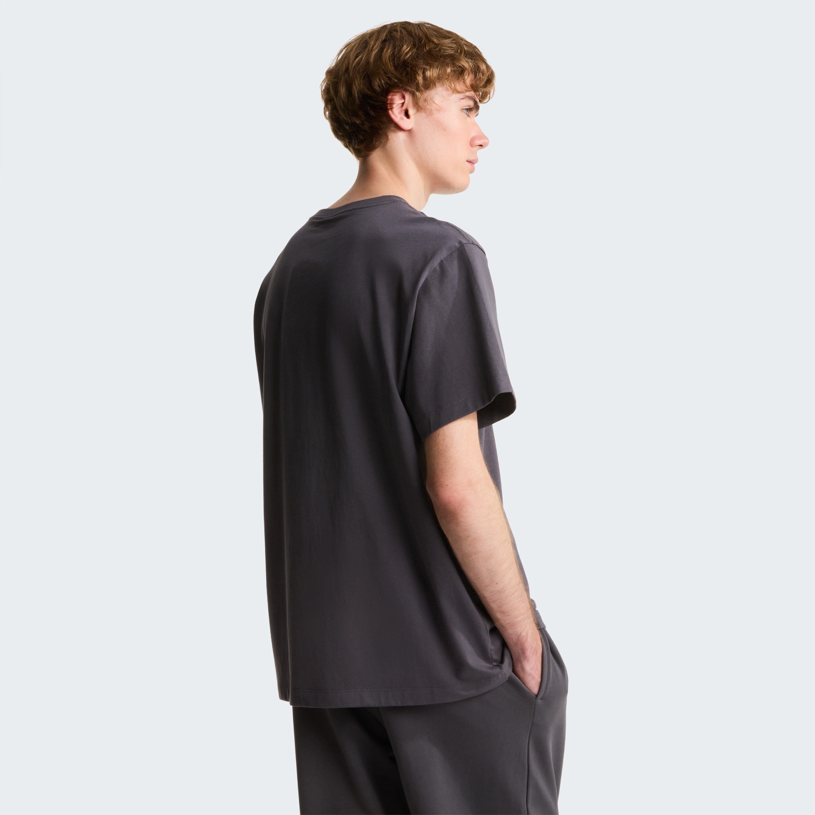 M ESSENTIAL CENTER LOGO RELAXED SHORT SL GREY