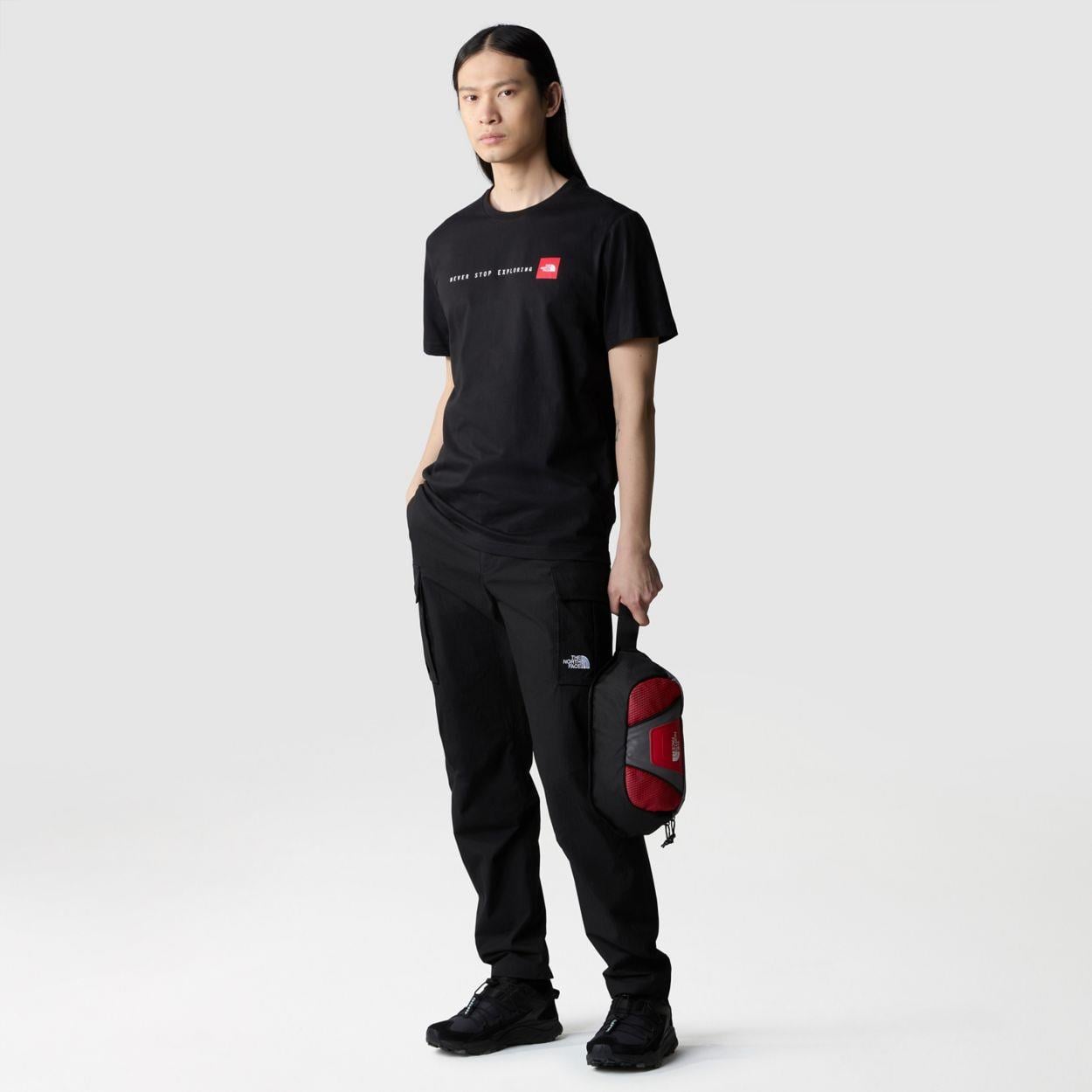 M S/S NEVER STOP EXPLORING TEE Black