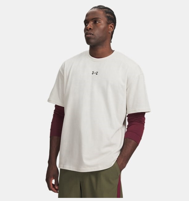 Ua M Hwt Metal Logo Ss Beyaz