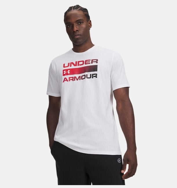 UA TEAM ISSUE WORDMARK SS Off White