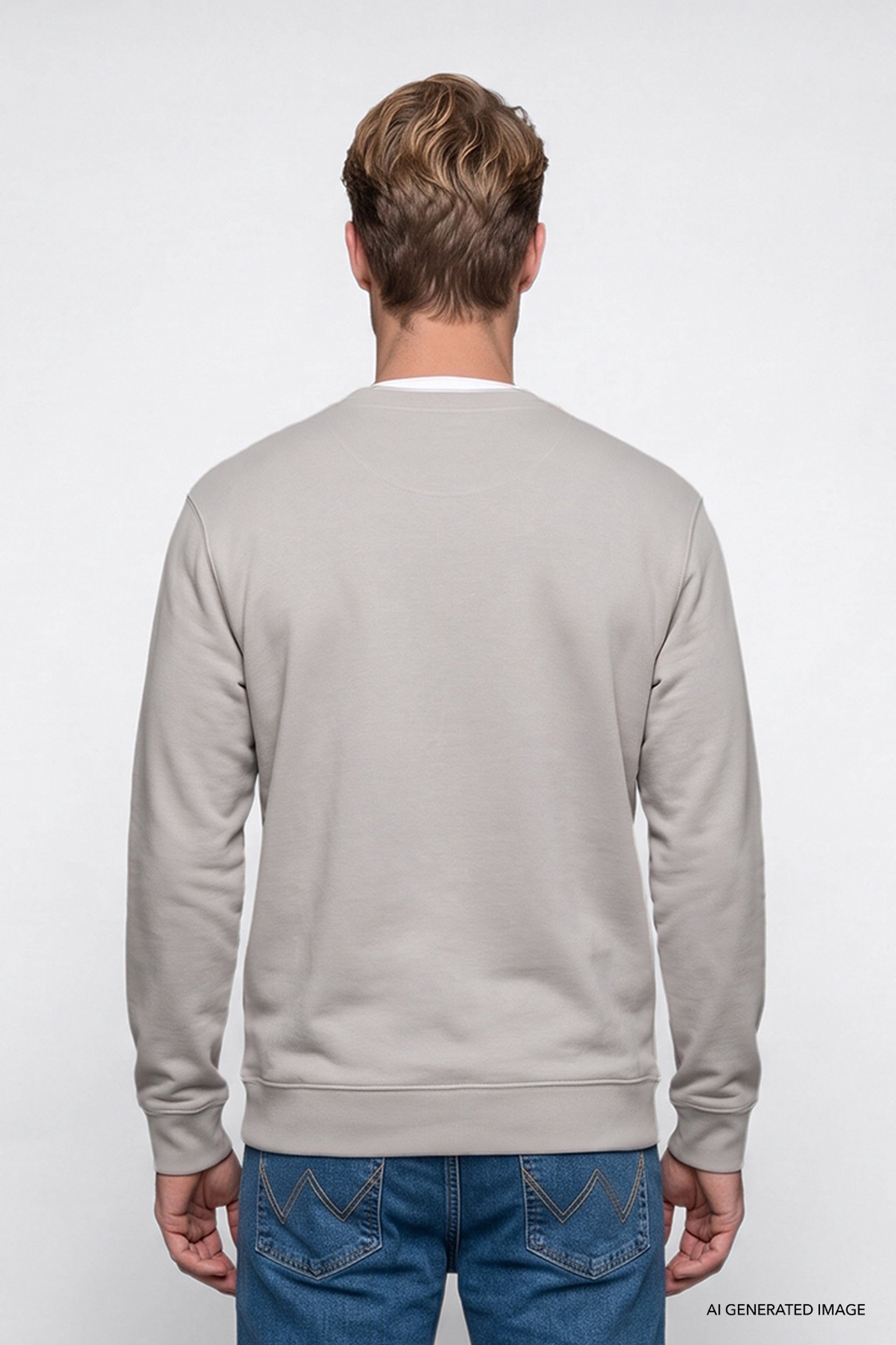 Erkek Patch Logo Sweatshirt Tea Leaf