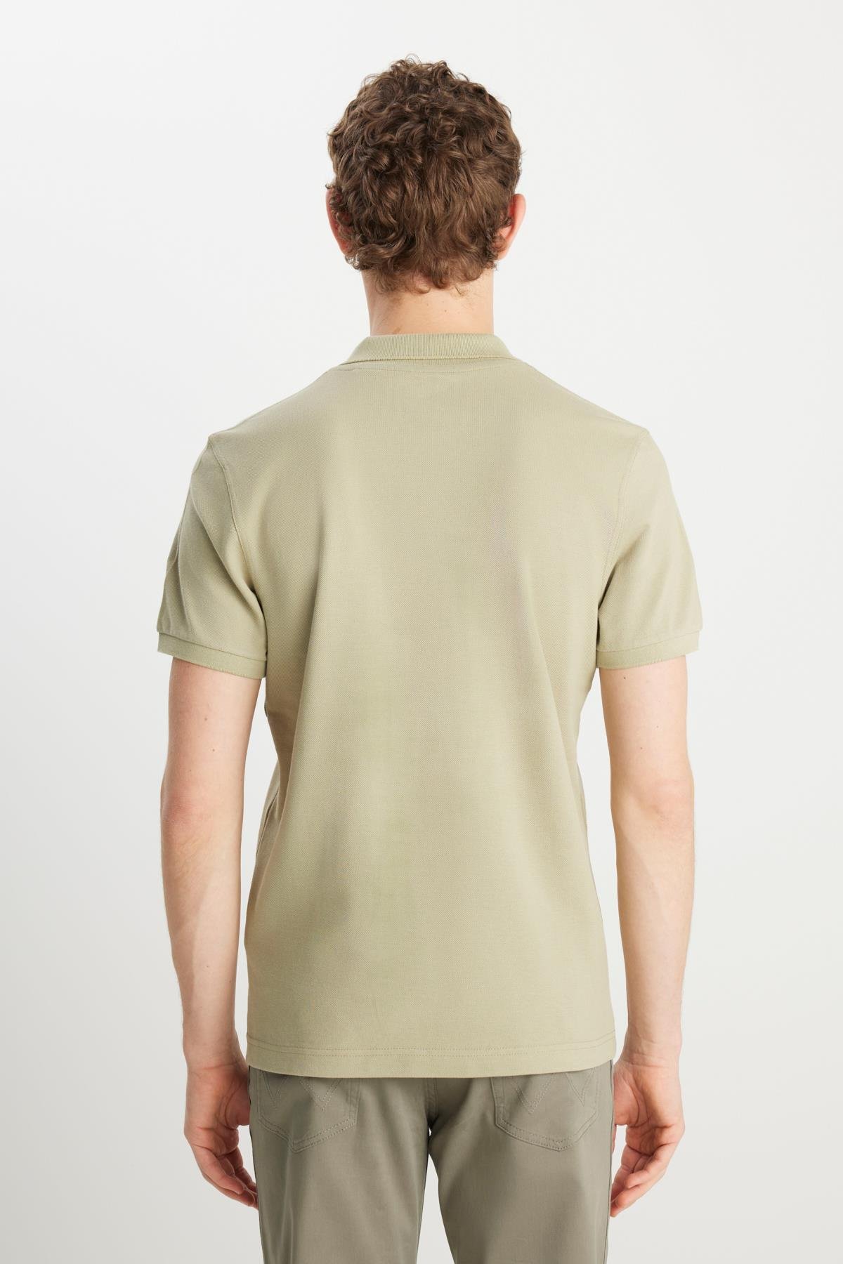 Erkek Regular Fit Polo T-shirt Tea Leaf