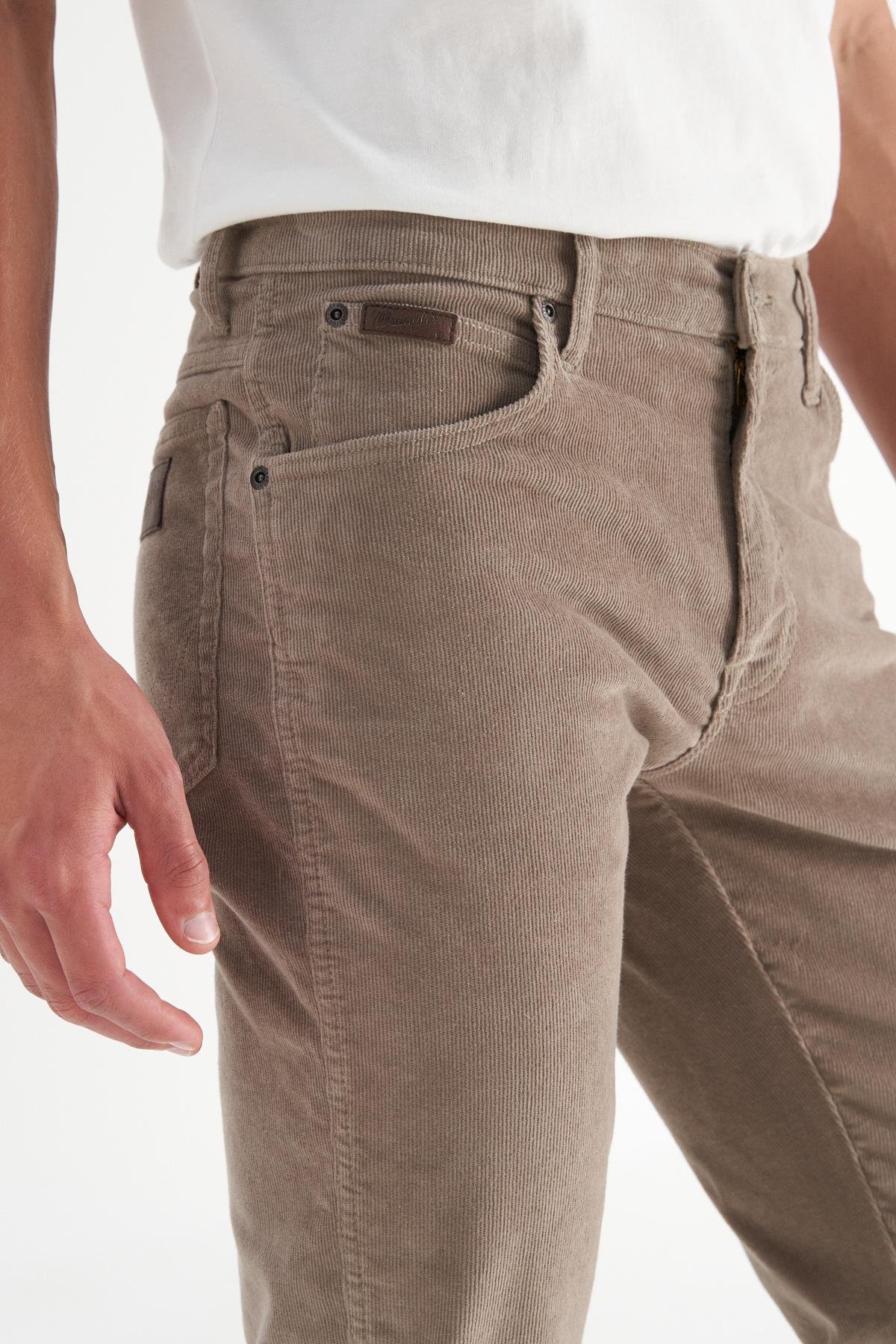 Erkek Texas Slim Kadife Pantolon Brown