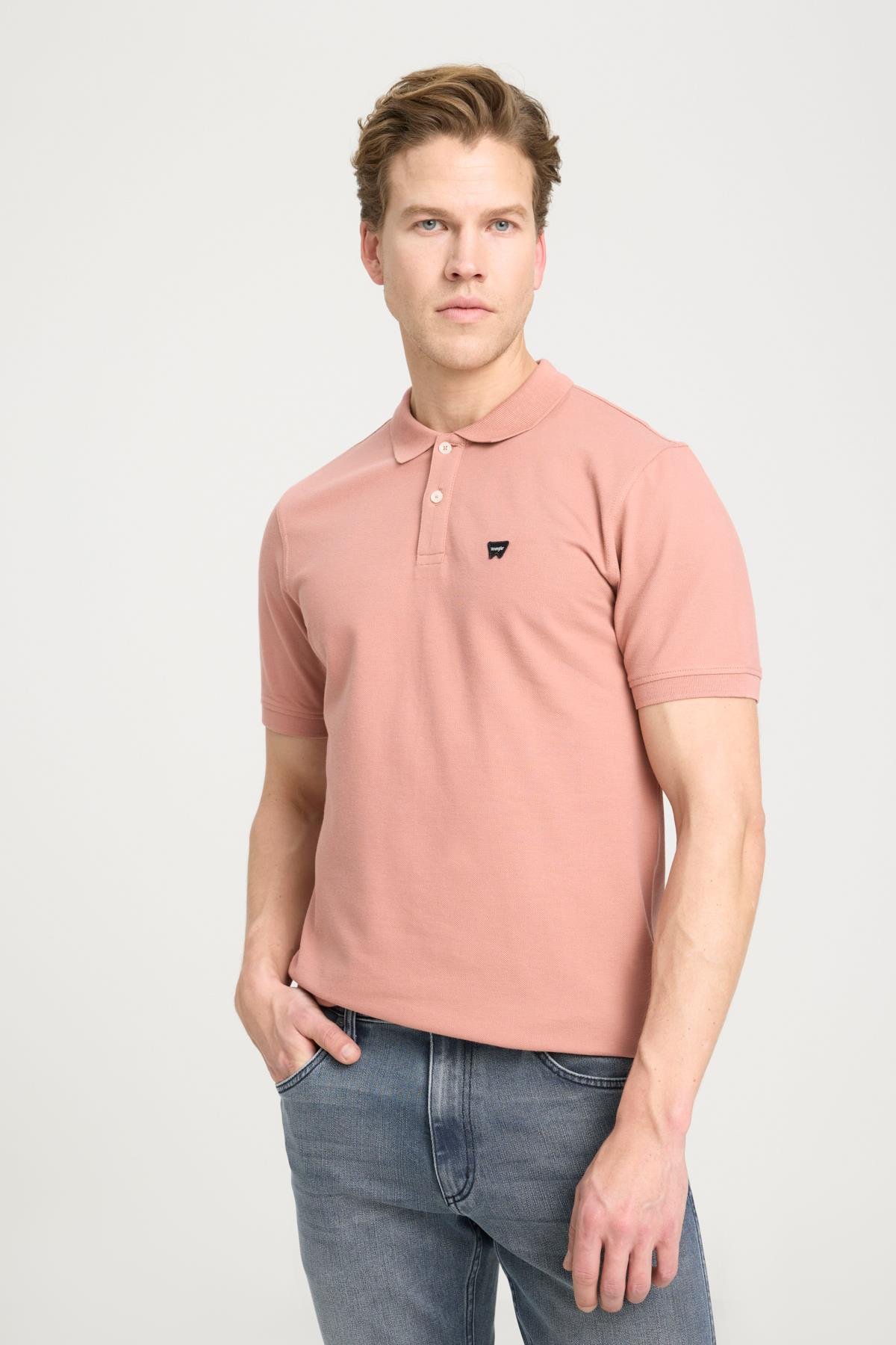 Kısa Kollu Polo T-shirt Dusty Rose