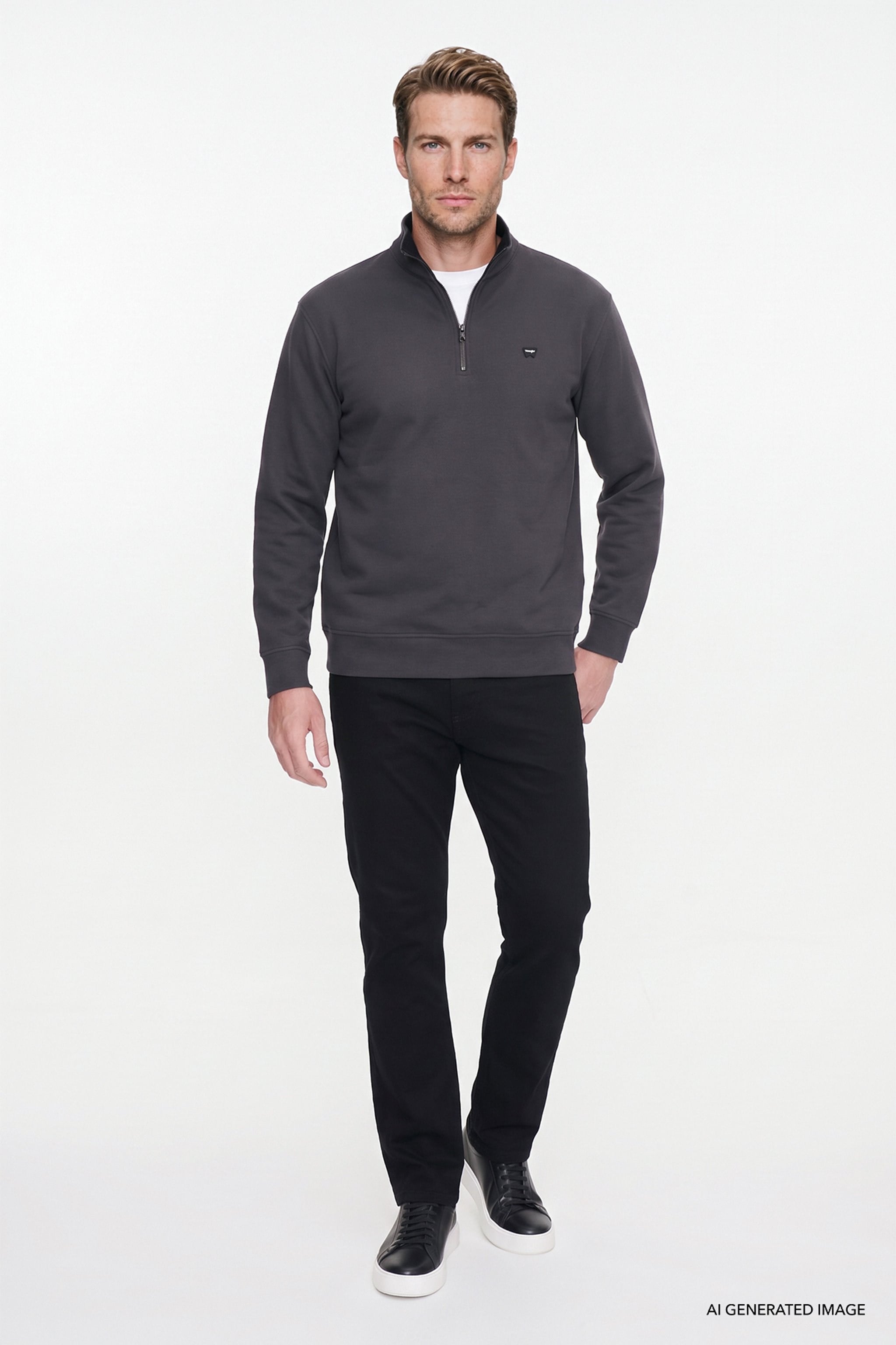 Selanik Half Zip Sweatshirt Anthracita