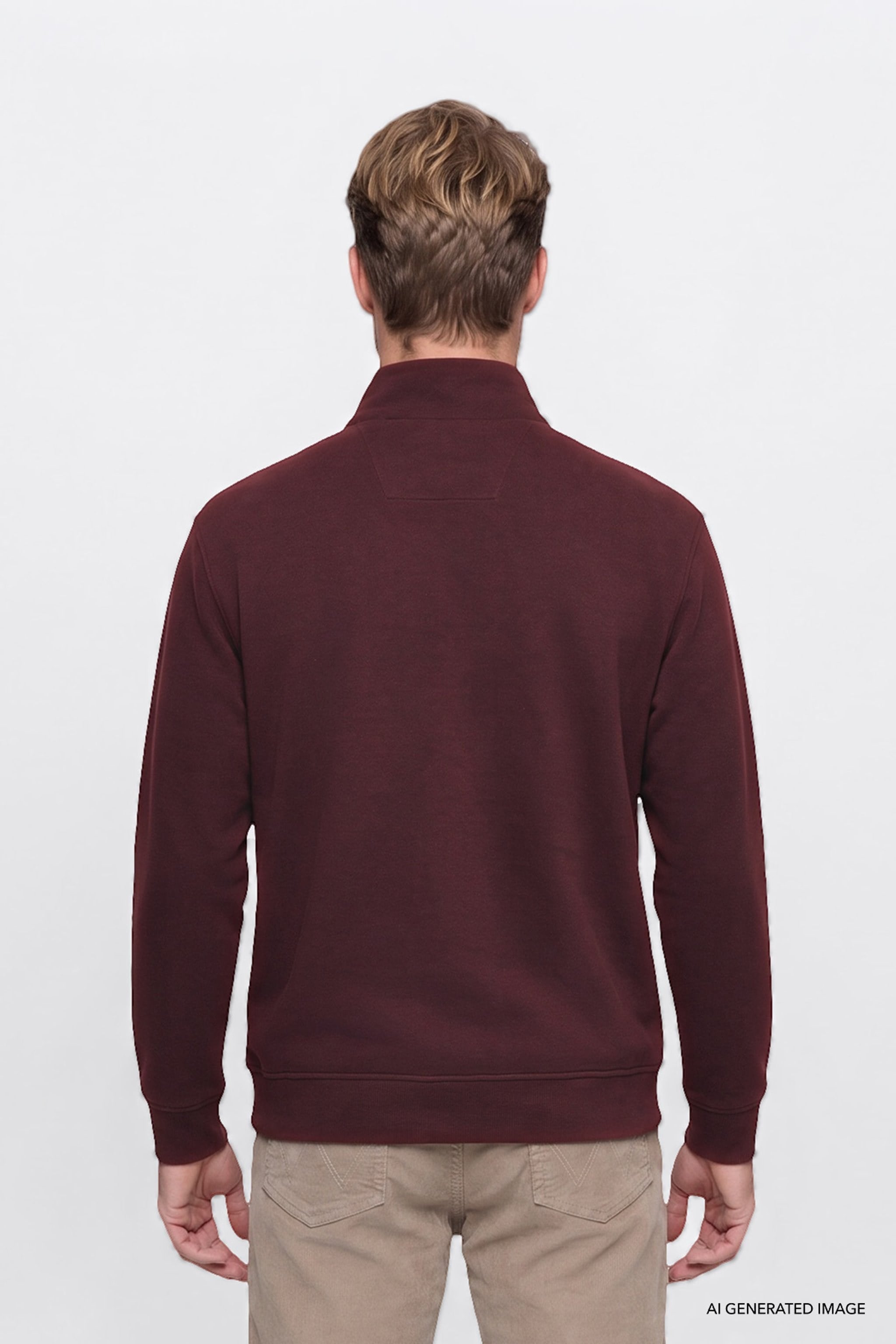 Selanik Half Zip Sweatshirt Bordoeux