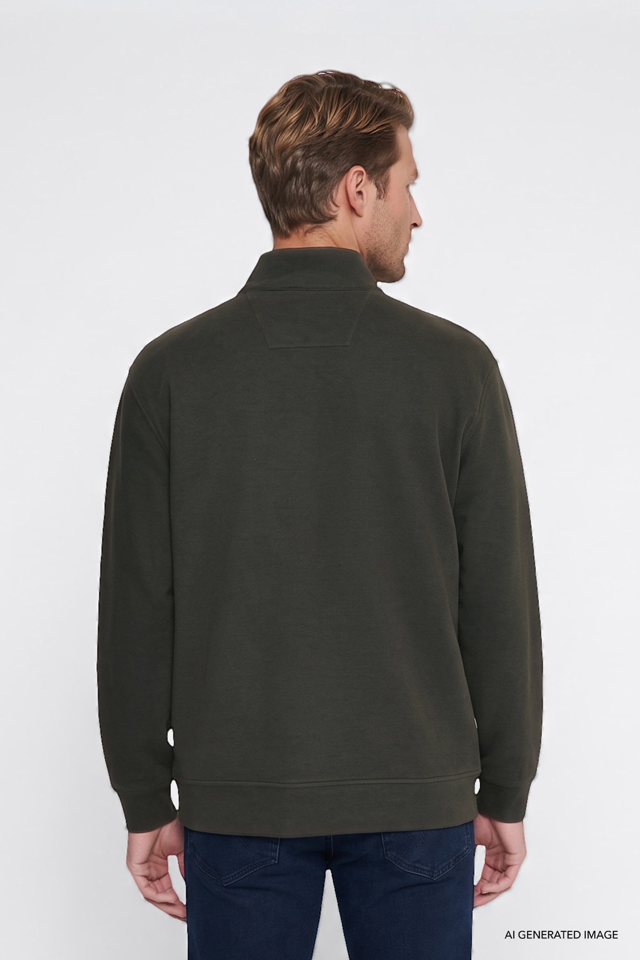 Selanik Half Zip Sweatshirt KHAKI