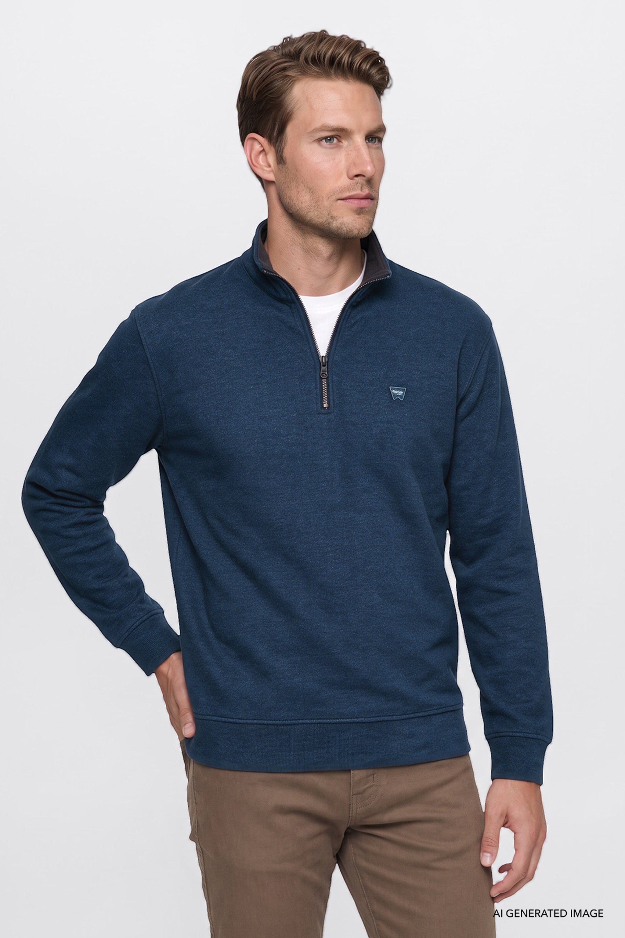 Selanik Half Zip Sweatshirt Petrol