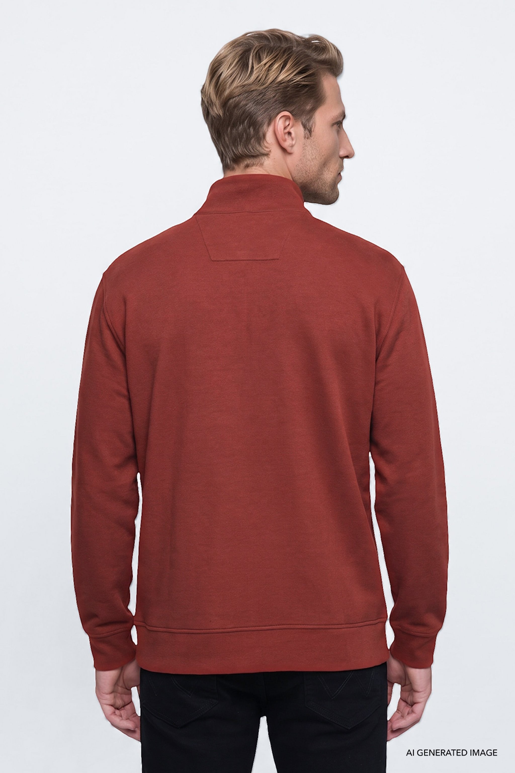 Selanik Half Zip Sweatshirt Wine