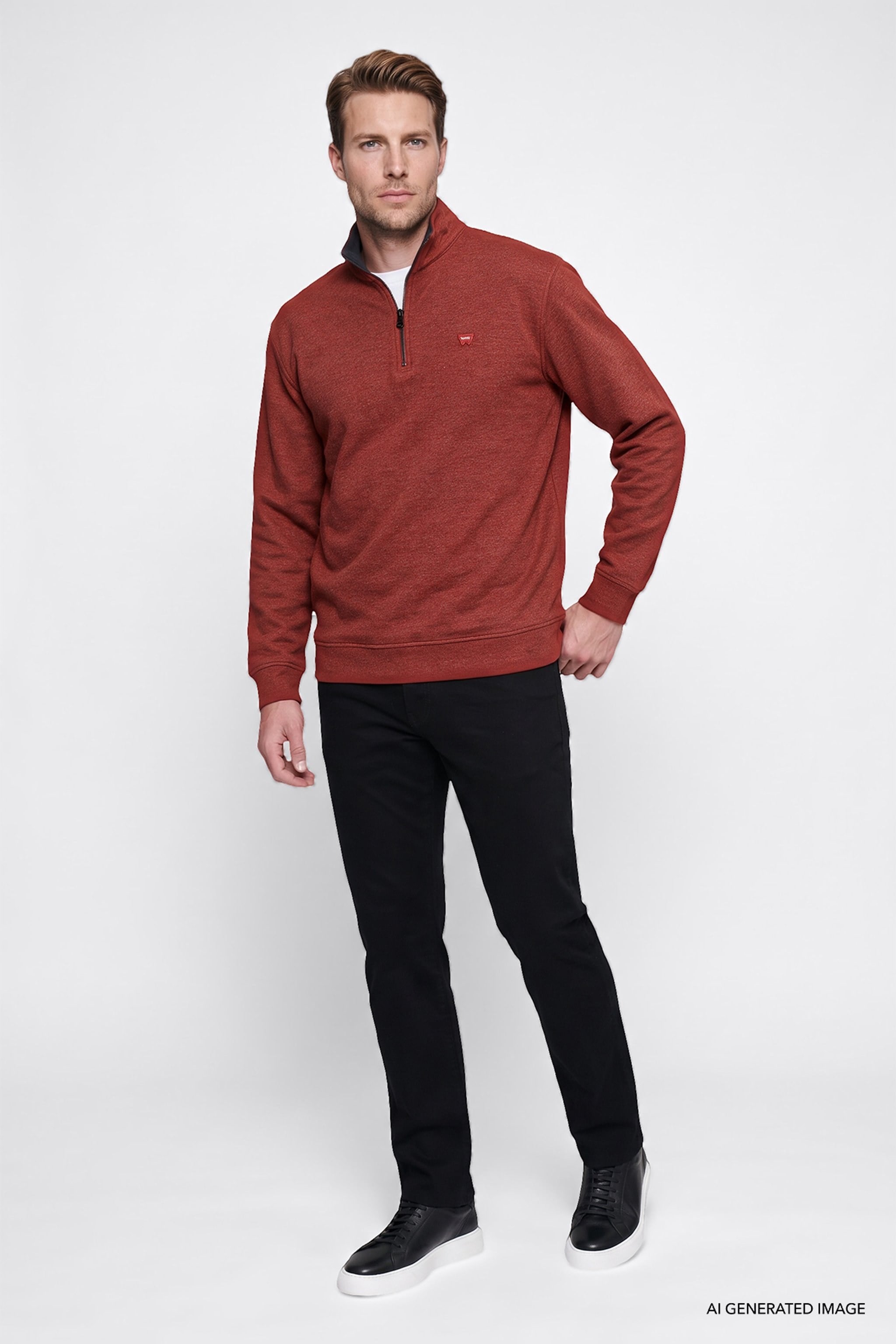 Selanik Half Zip Sweatshirt Wine