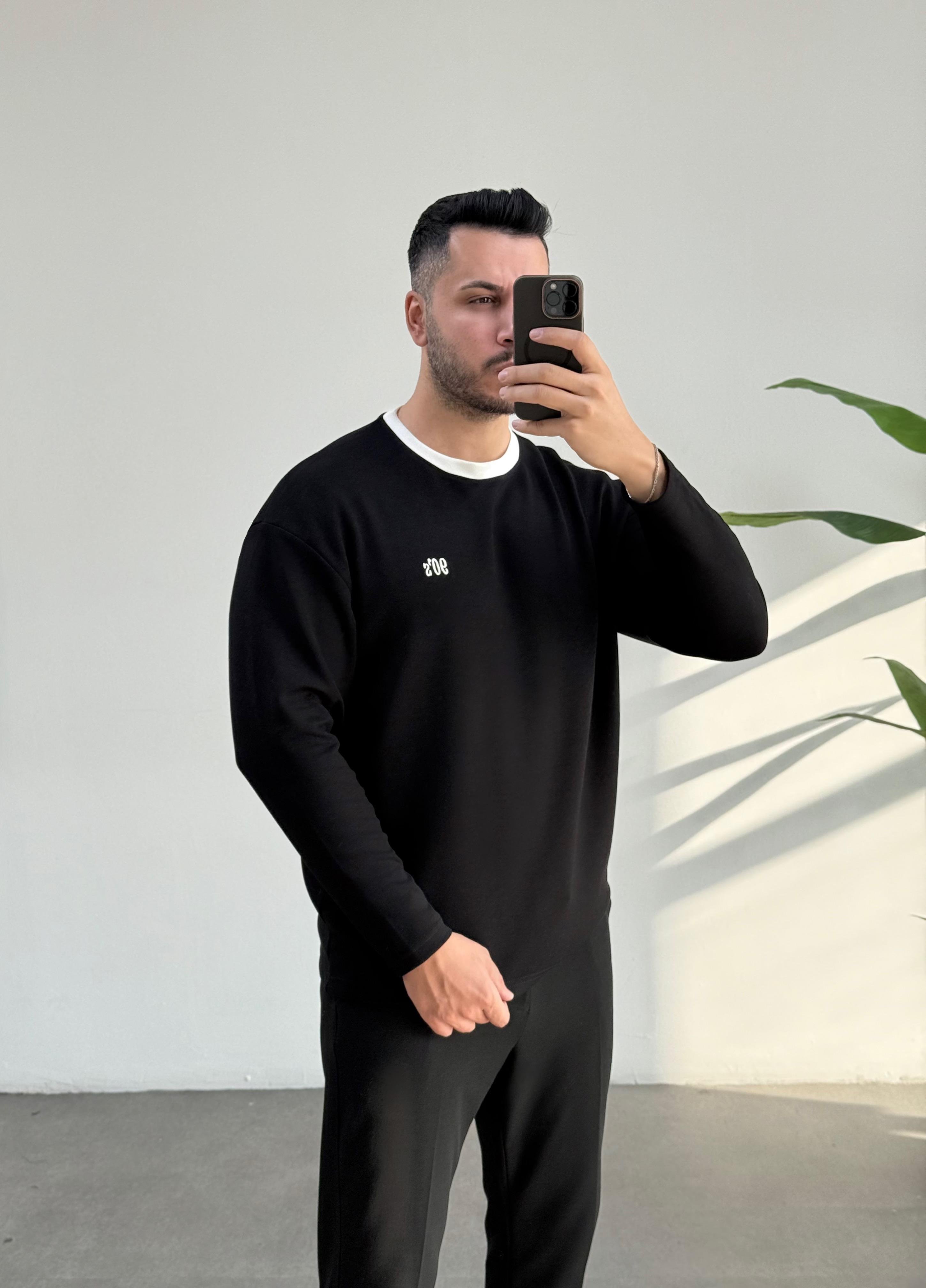 90's Oysho Siyah Sweatshirt