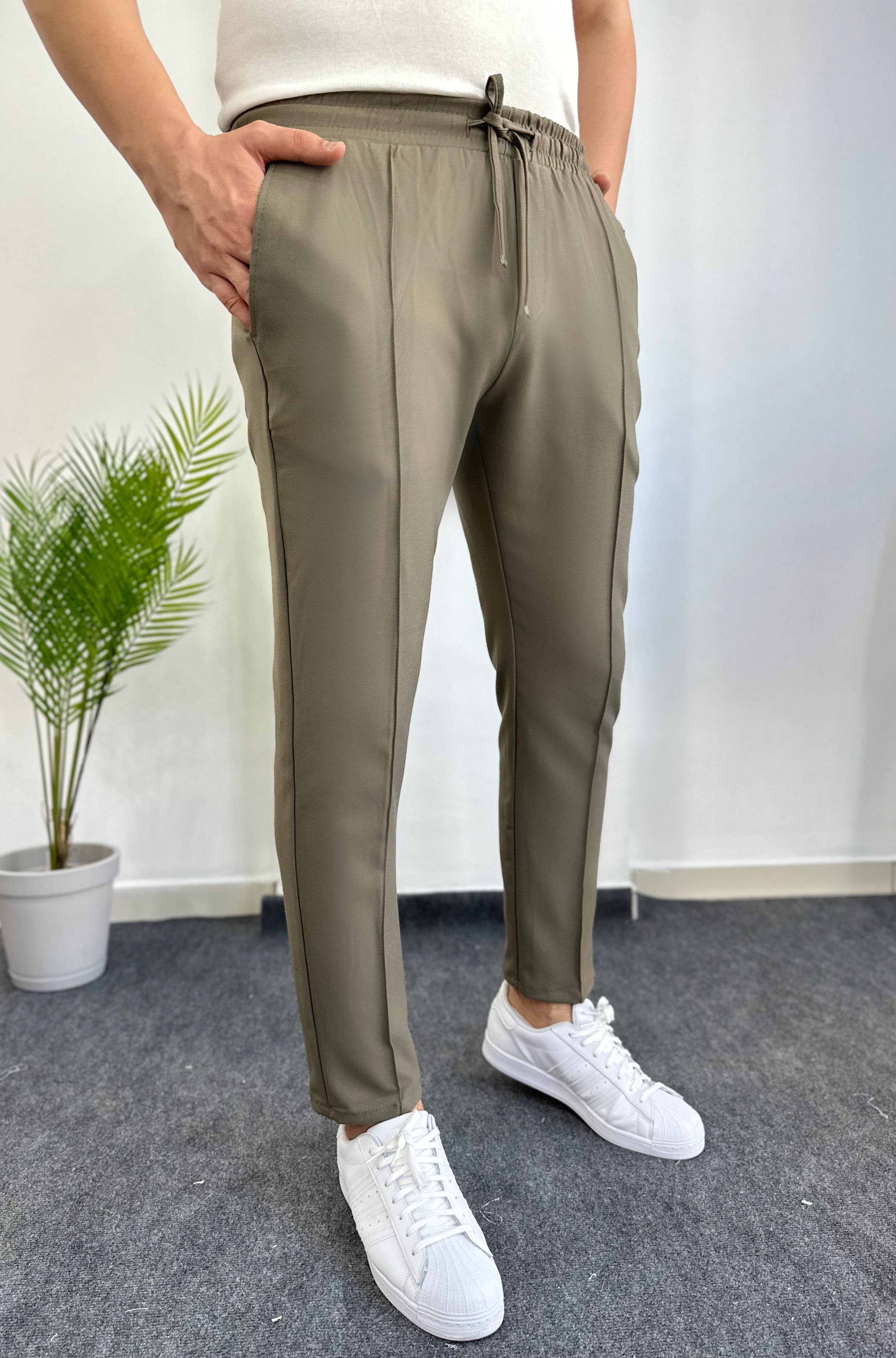 Beli Lastikli Çağla Çımalı Pantolon