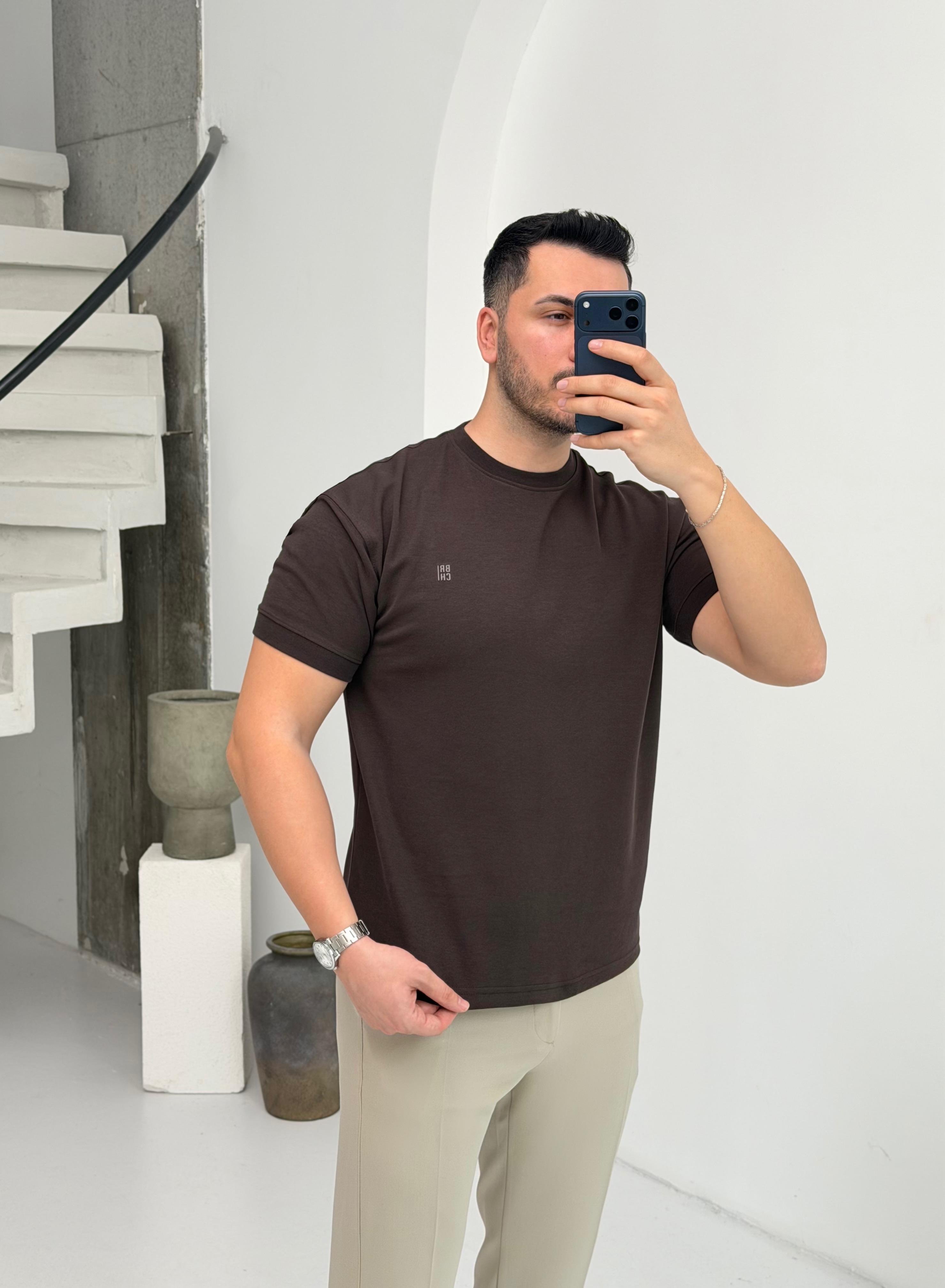 Bresh Kol Ribanalı Kahve Tişört