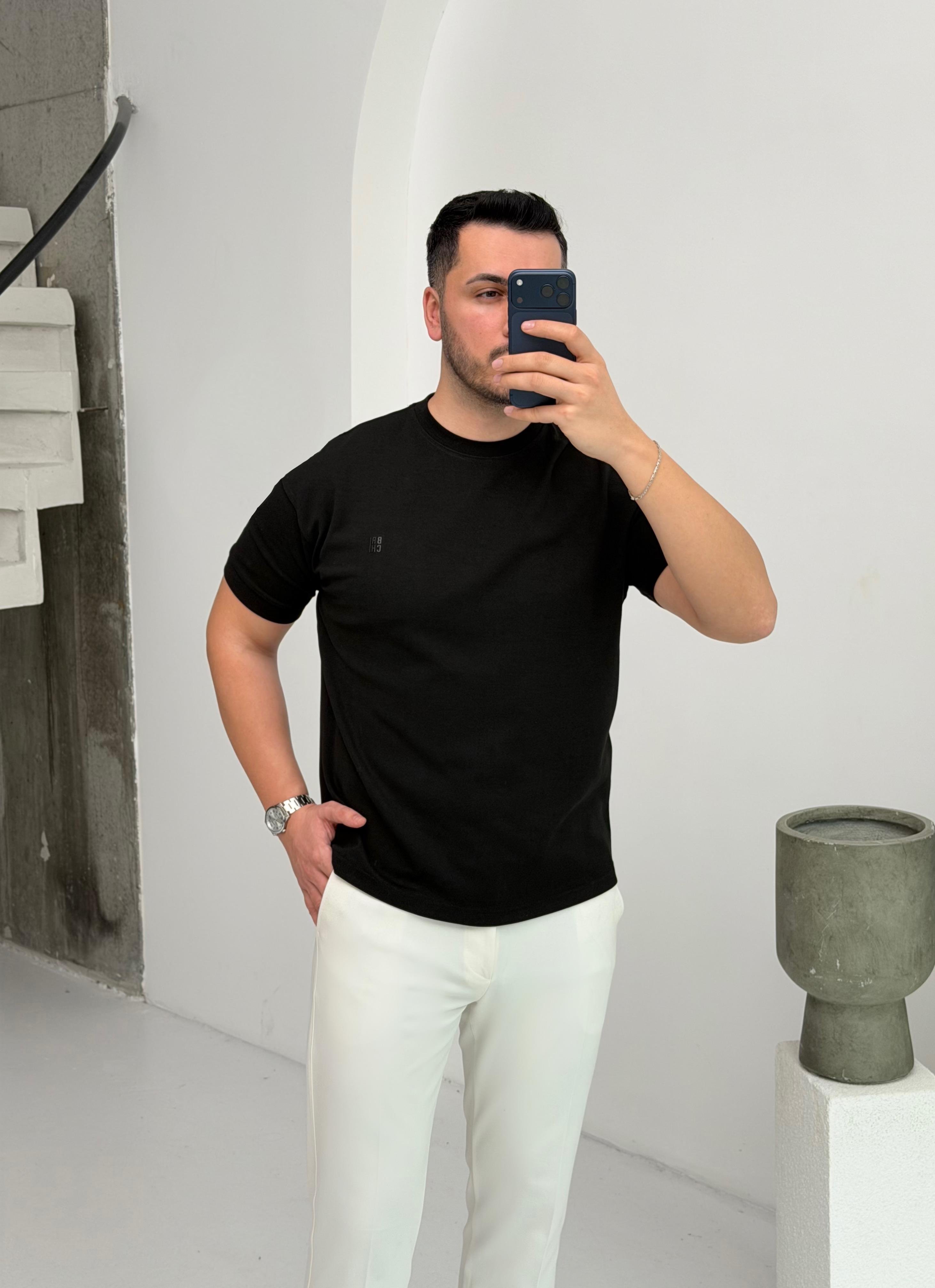 Bresh Kol Ribanalı Siyah Tişört 