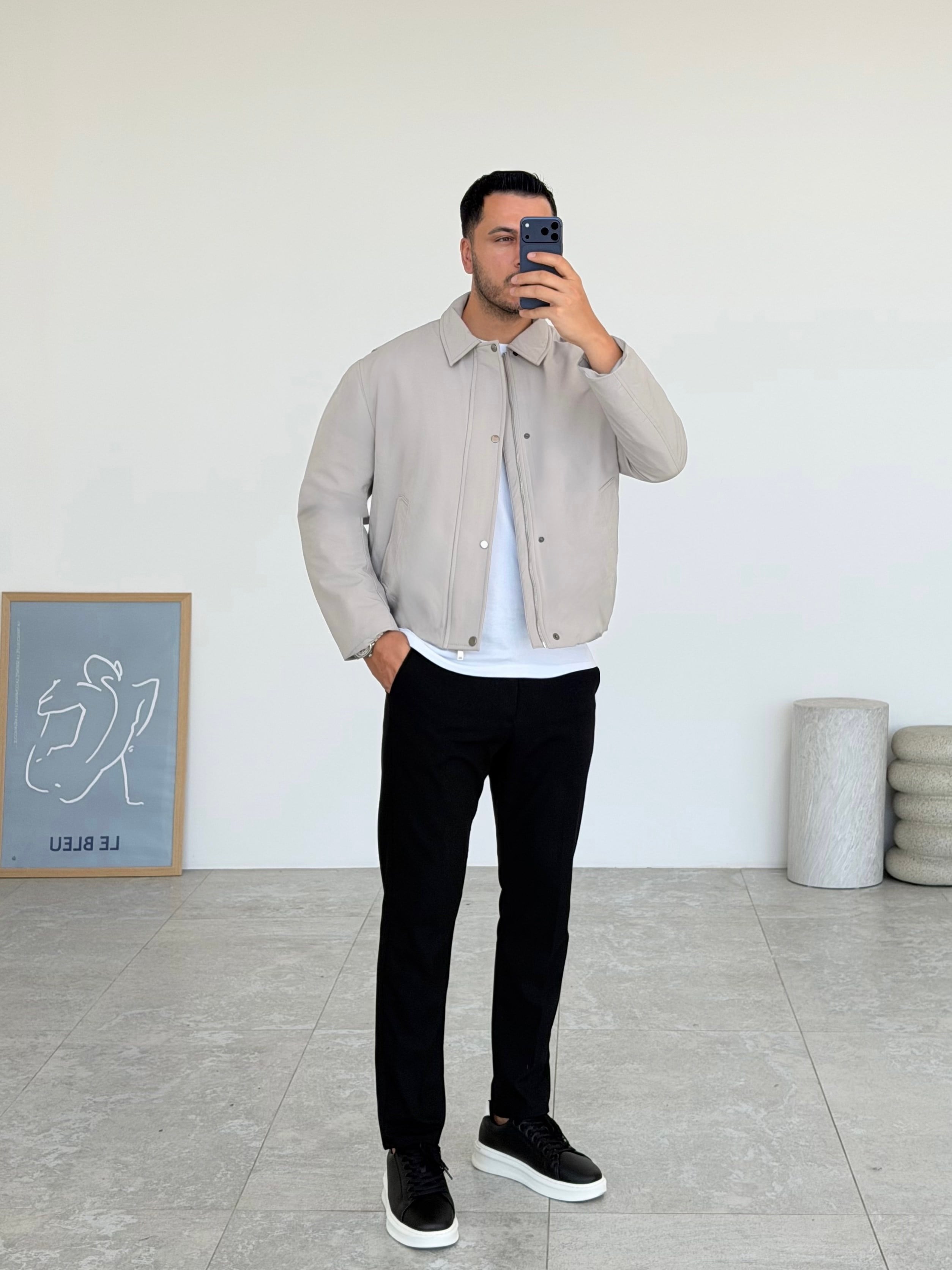 Broxin Gri İçi Kapitoneli Ceket