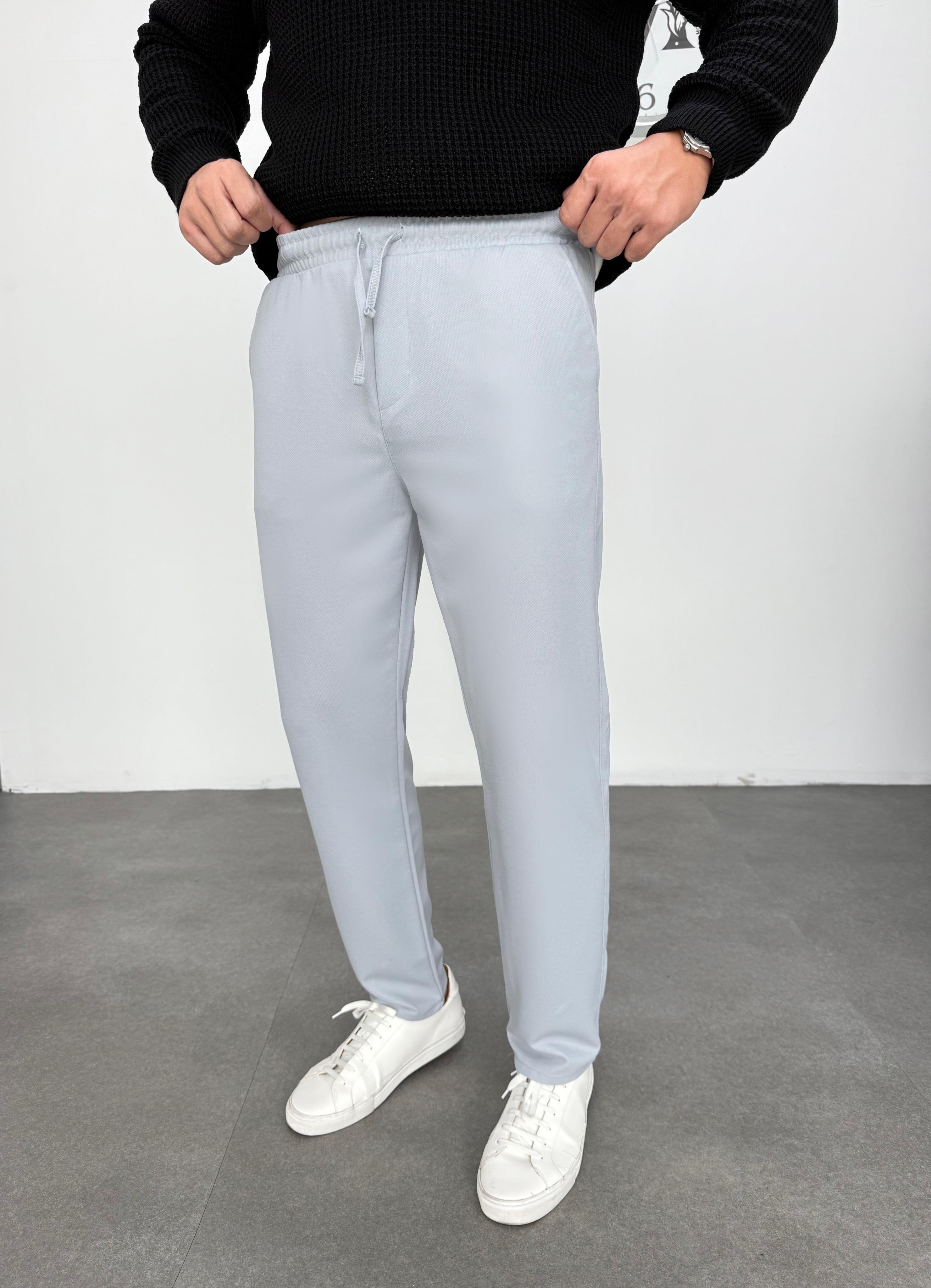 Dasel Beli Lastikli Gri Jogger Pantolon 