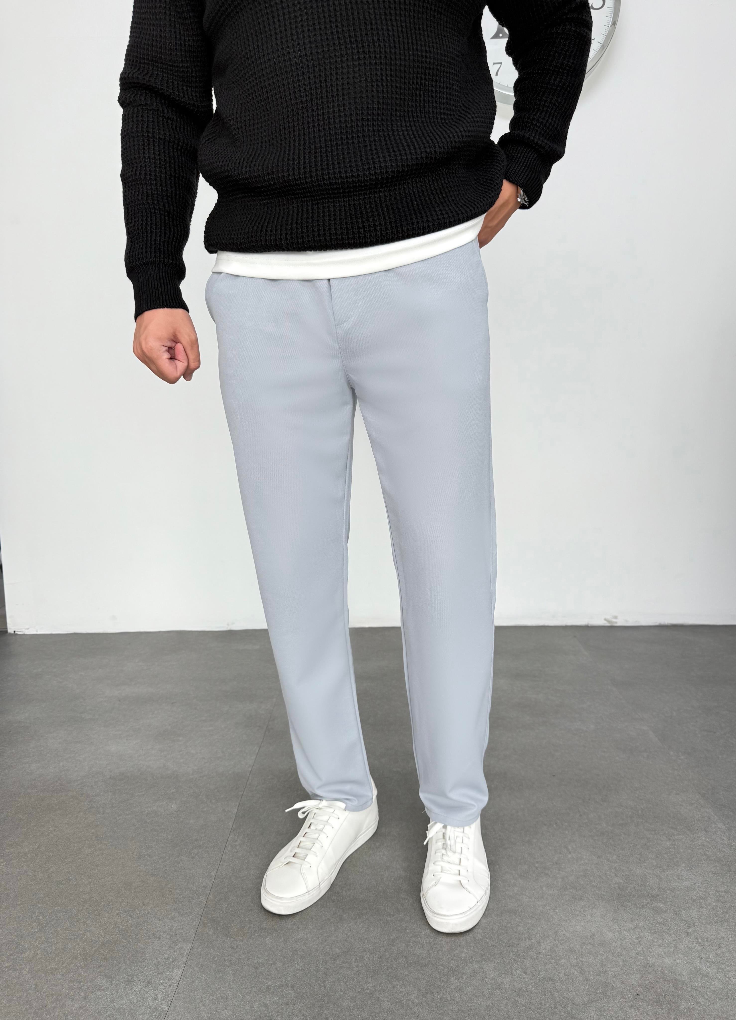 Dasel Beli Lastikli Gri Jogger Pantolon 