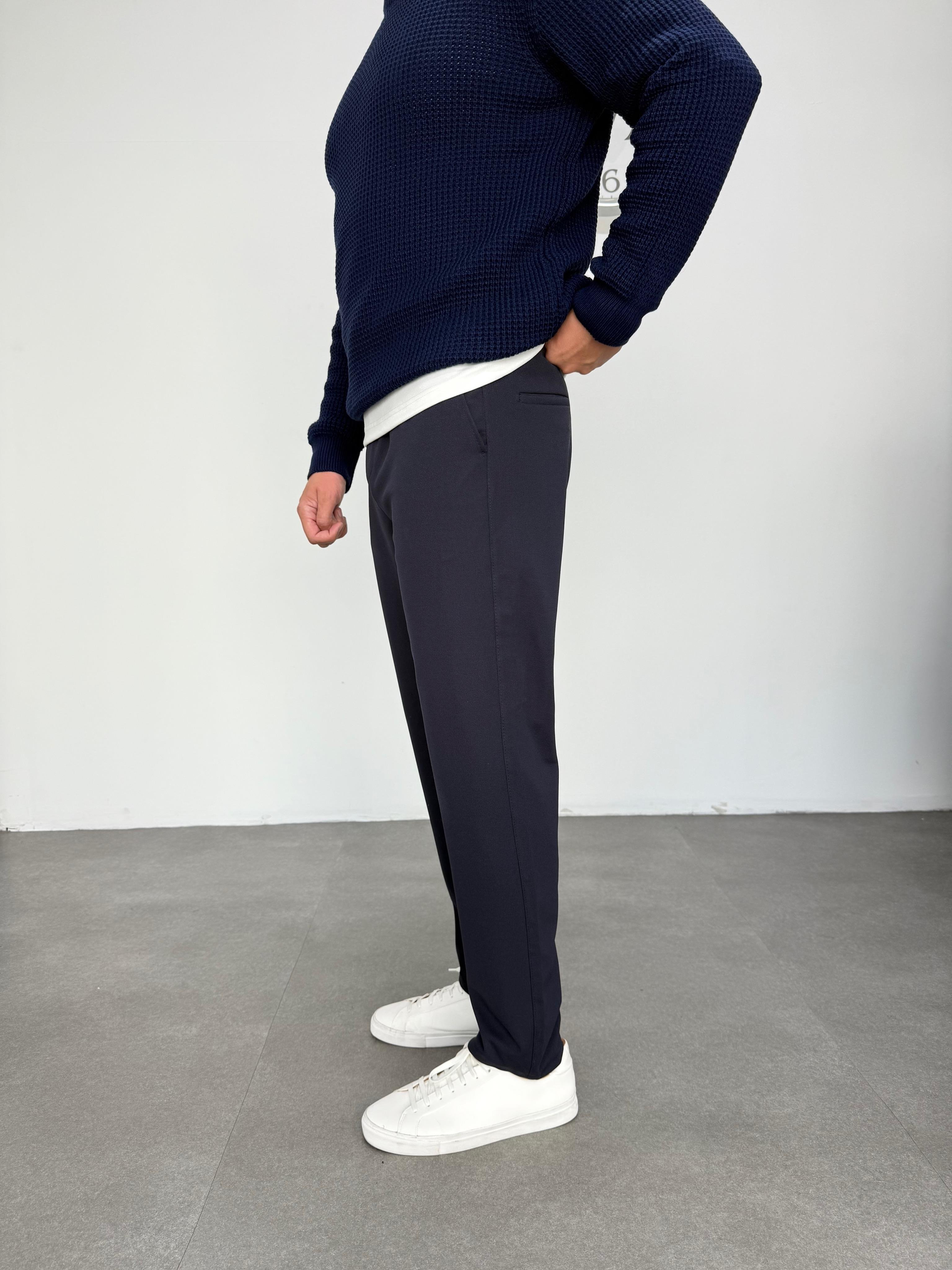 Dasel Beli Lastikli Lacivert Jogger Pantolon 