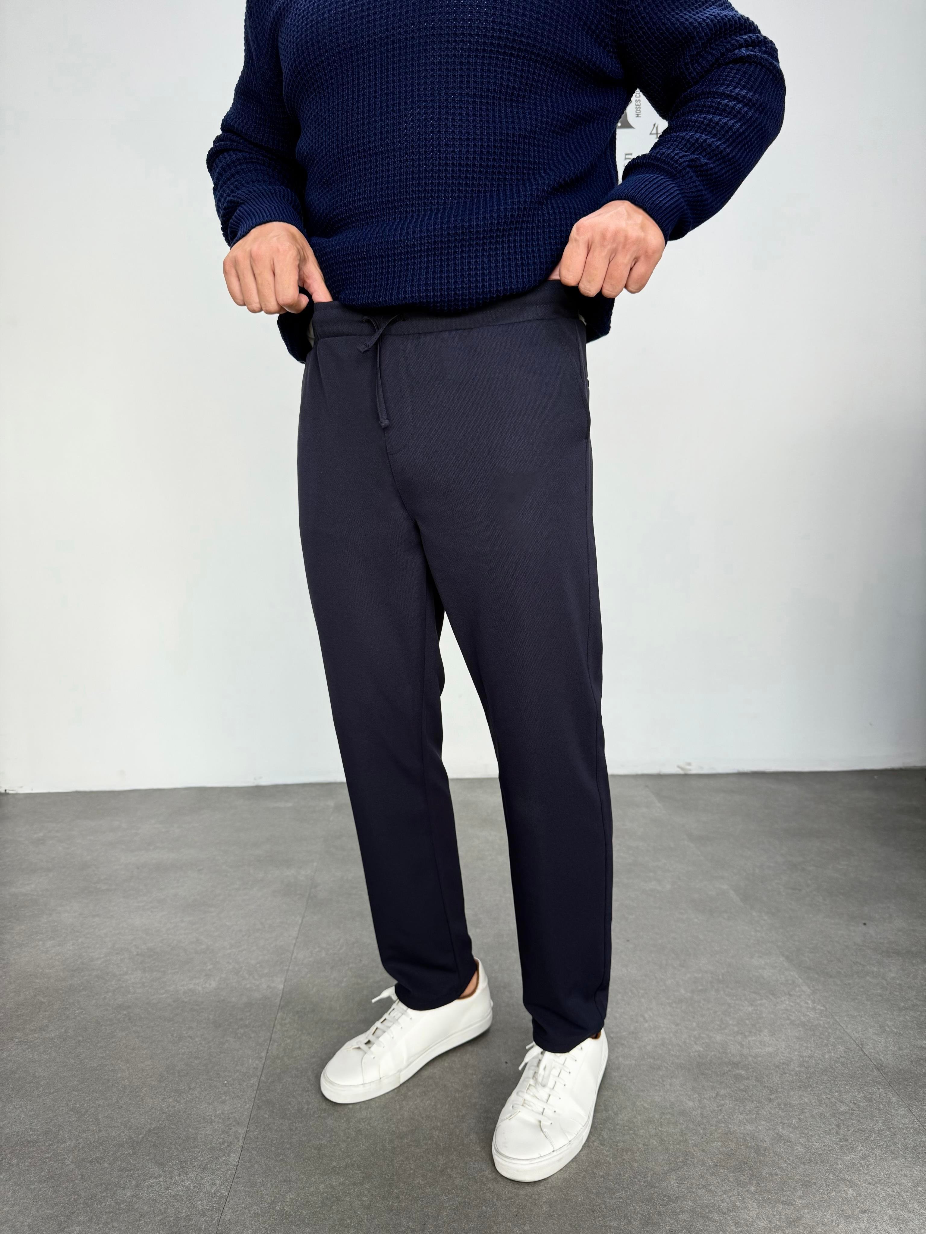 Dasel Beli Lastikli Lacivert Jogger Pantolon 