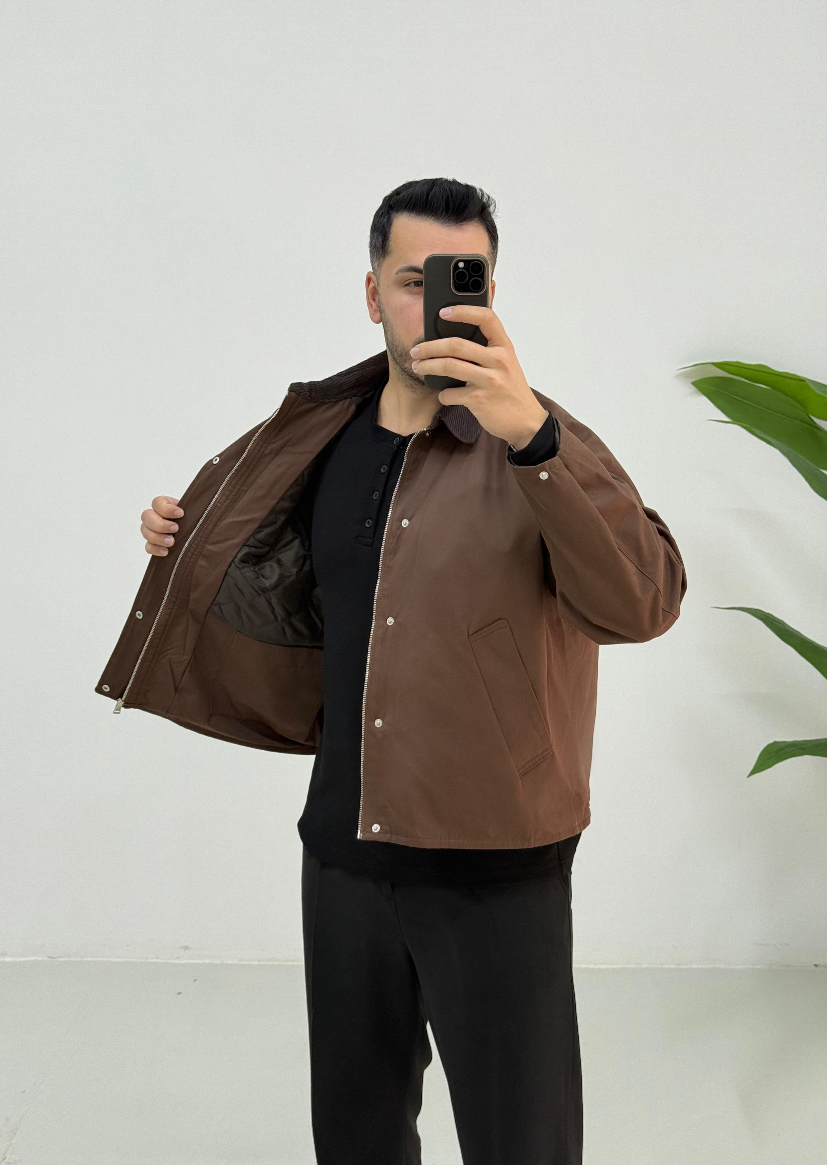 Diamond Kahve Oversize Mont