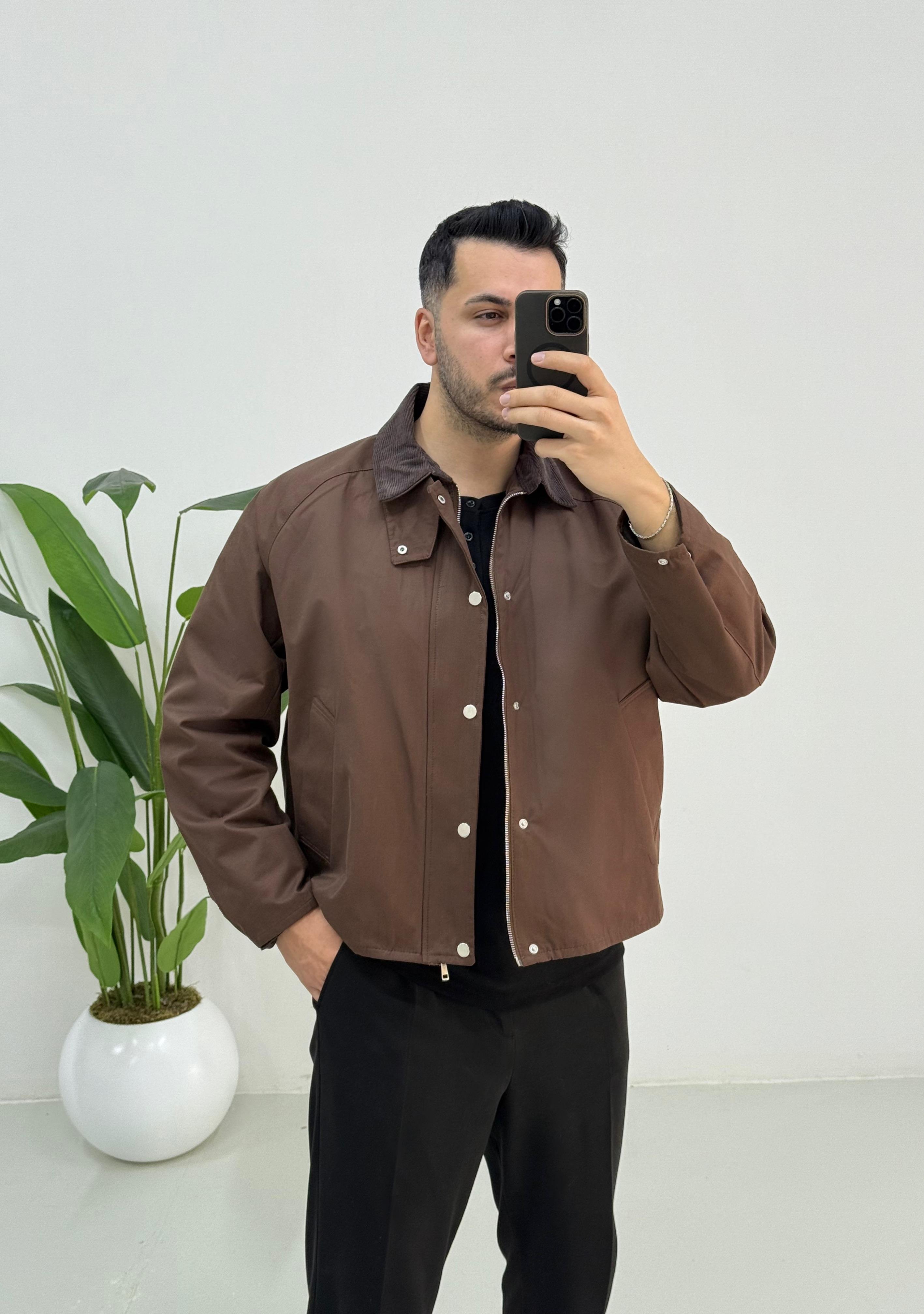 Diamond Kahve Oversize Mont