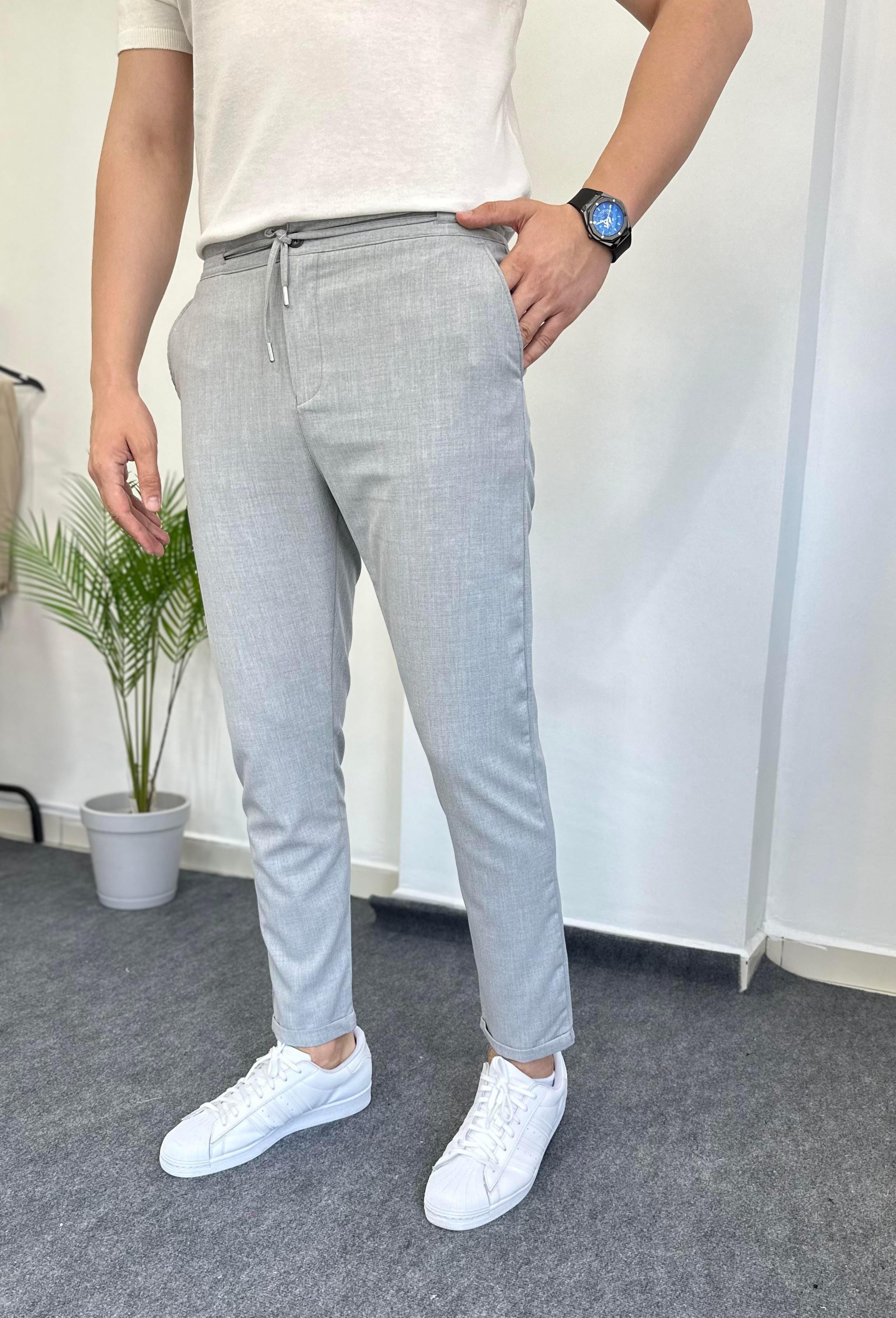 Duble Paça Gri Jogger Pantolon 